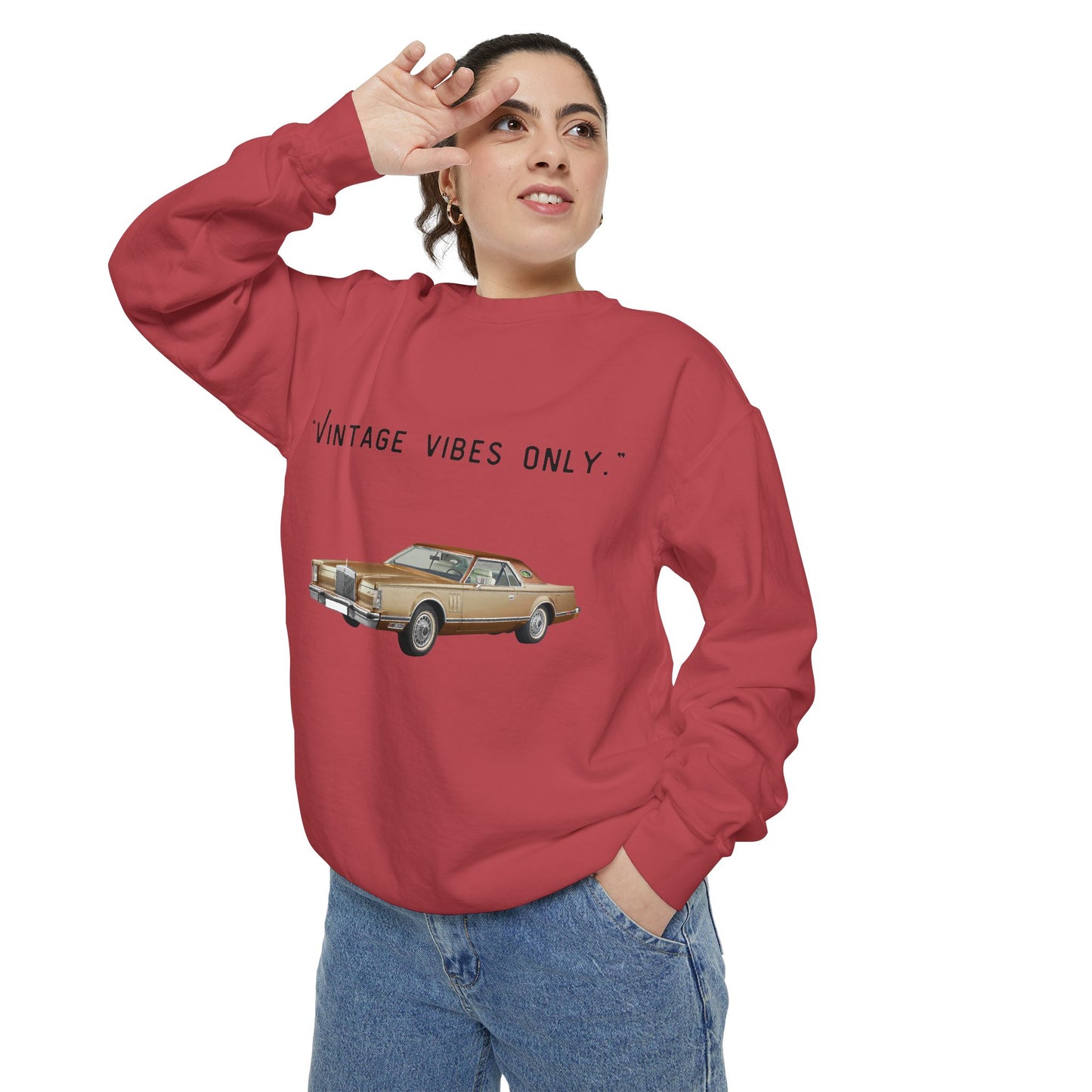Vintage Vibes Only Retro Classic Car Sweatshirt