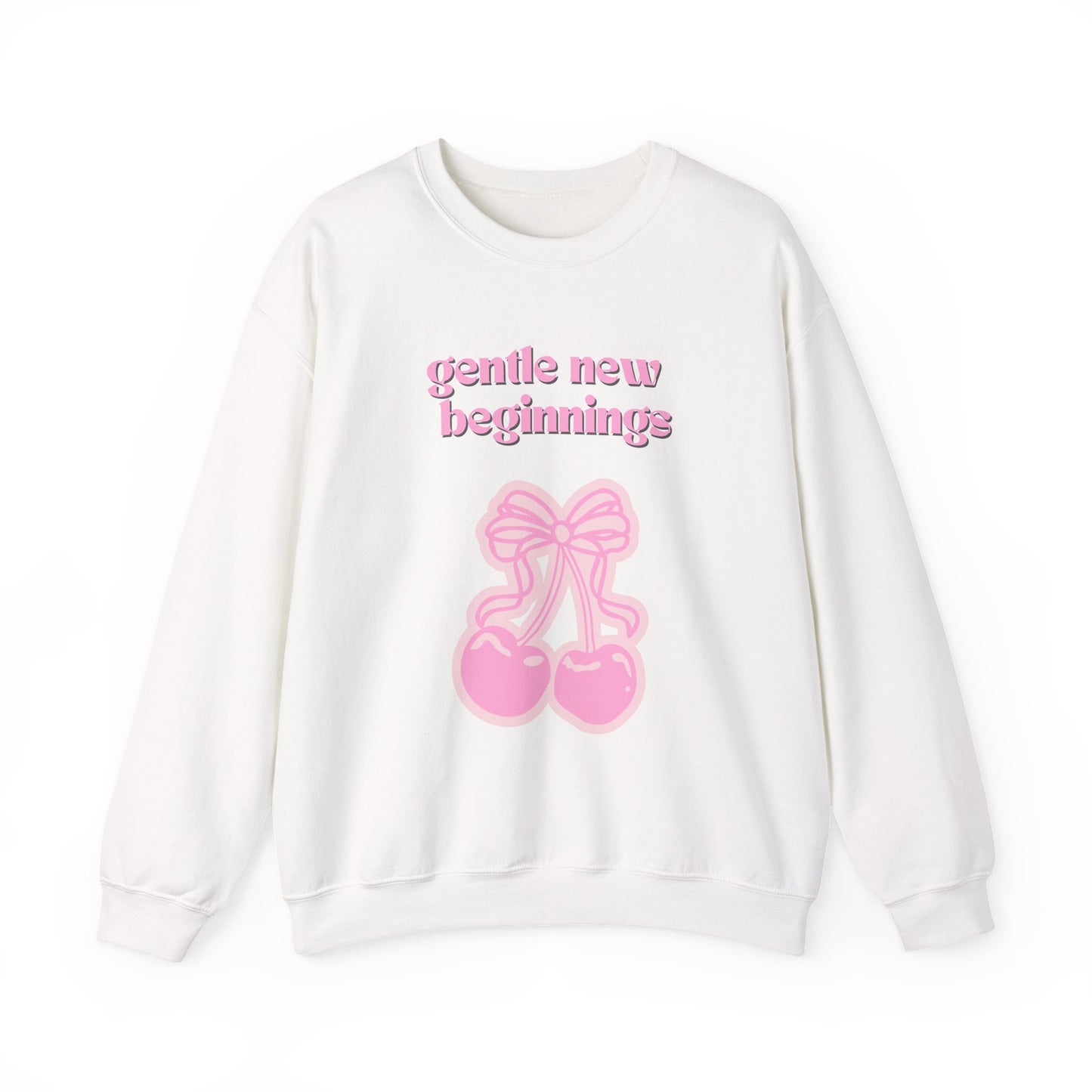 Sudadera de cuello redondo con cereza rosa Gentle New Beginnings