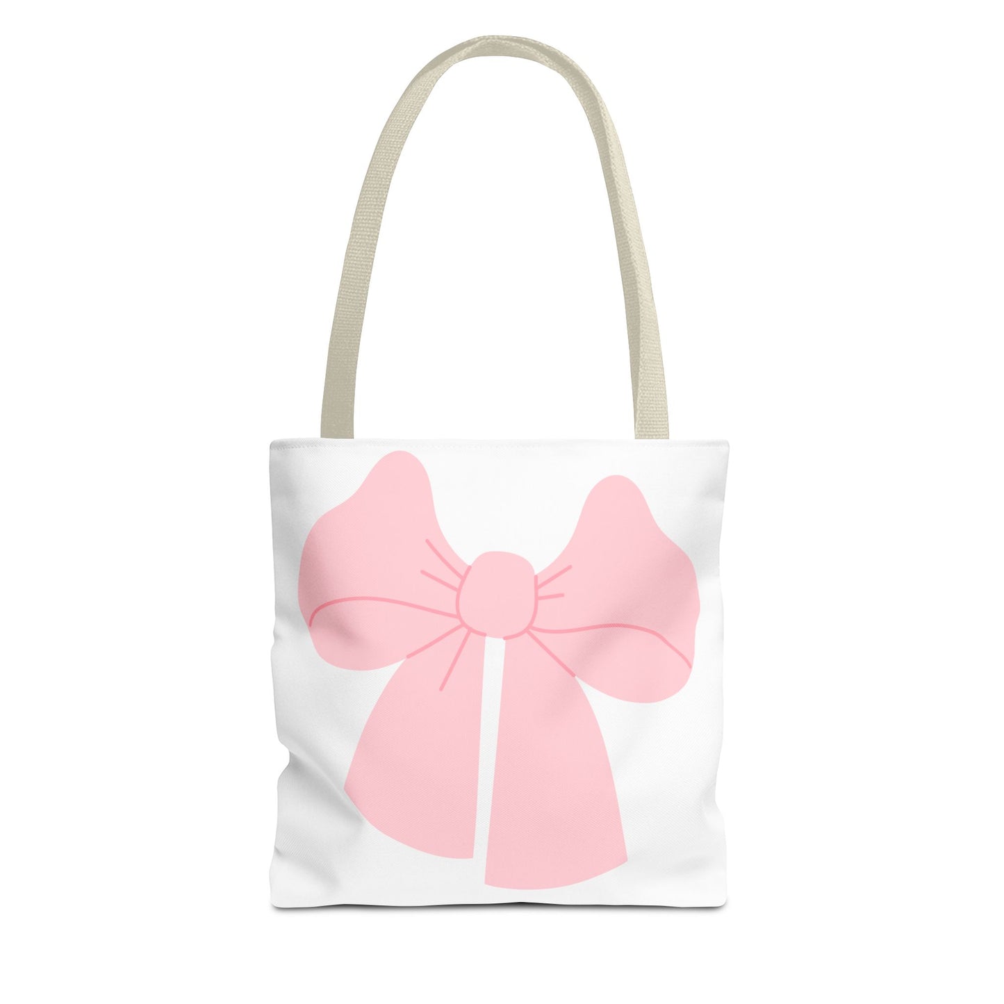 Bolsa de mano con lazo rosa: un bonito bolso de compras con un bonito diseño en tonos pastel.