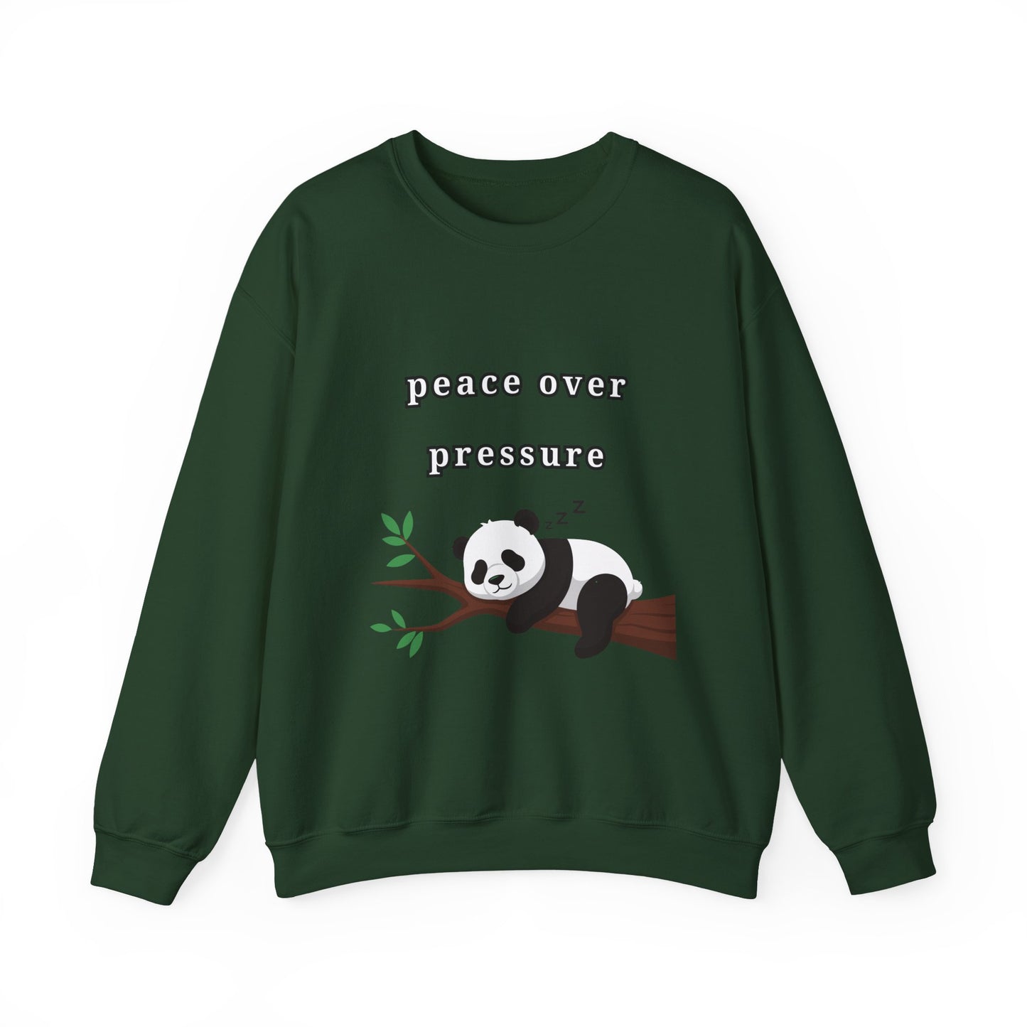 Sudadera de cuello redondo Peace Over Pressure Sleeping Panda