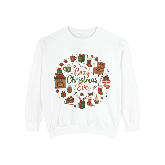 Sudadera de Nochebuena: jersey navideño unisex teñido en prenda