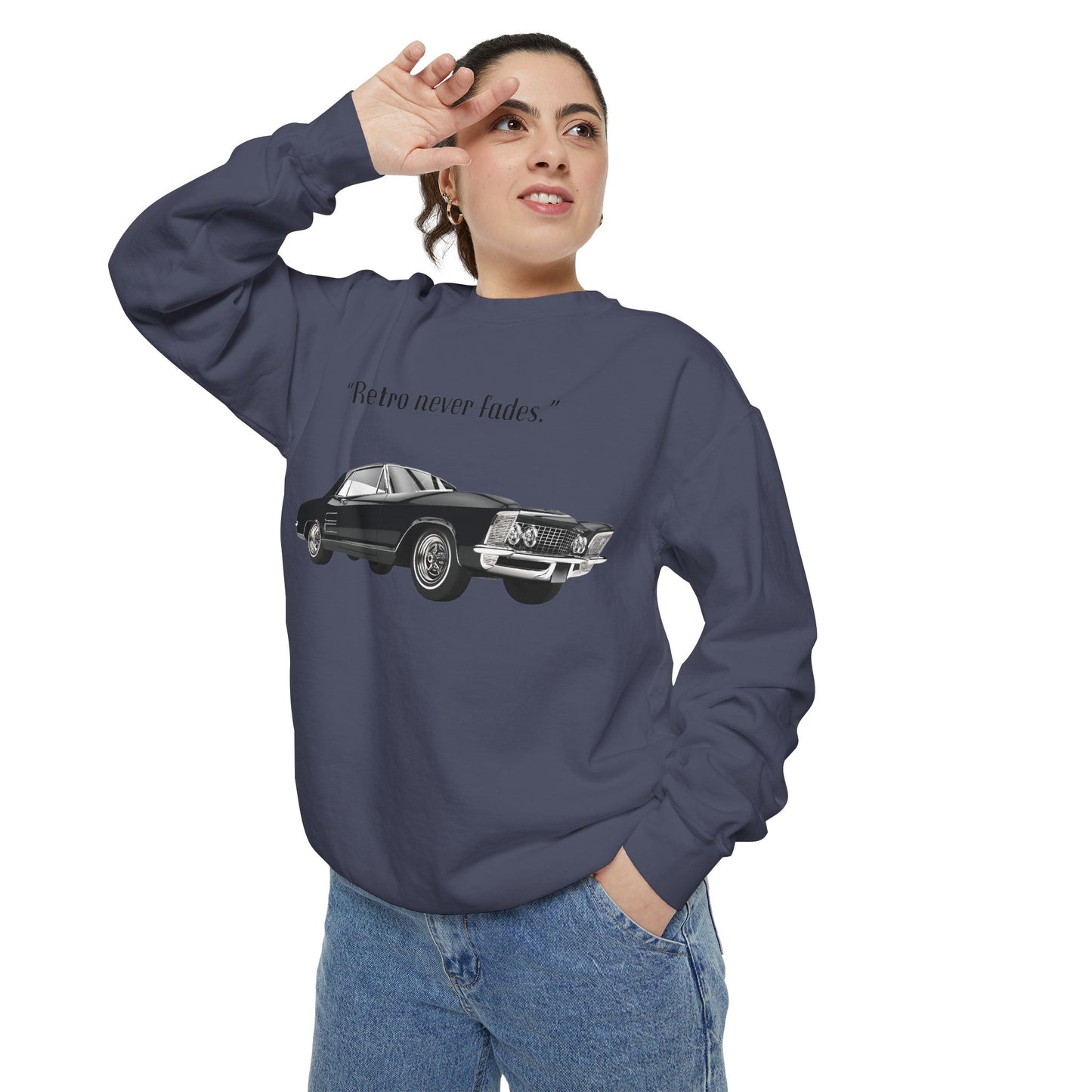 Retro 'Never Fades' Vintage Classic Car Sweatshirt