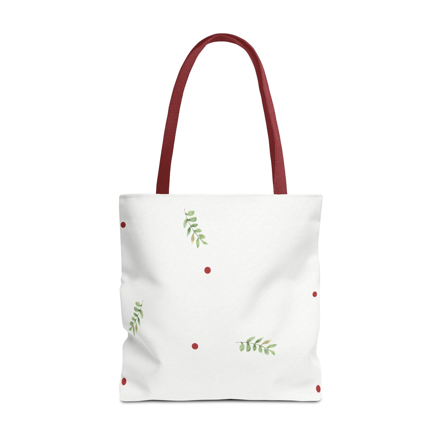 Minimal Holiday Dots Tote Bag — Festive Polka Dot Holiday Shopper