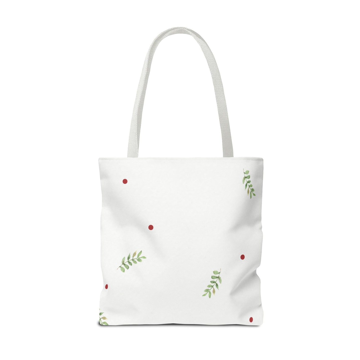 Minimal Holiday Dots Tote Bag — Festive Polka Dot Holiday Shopper