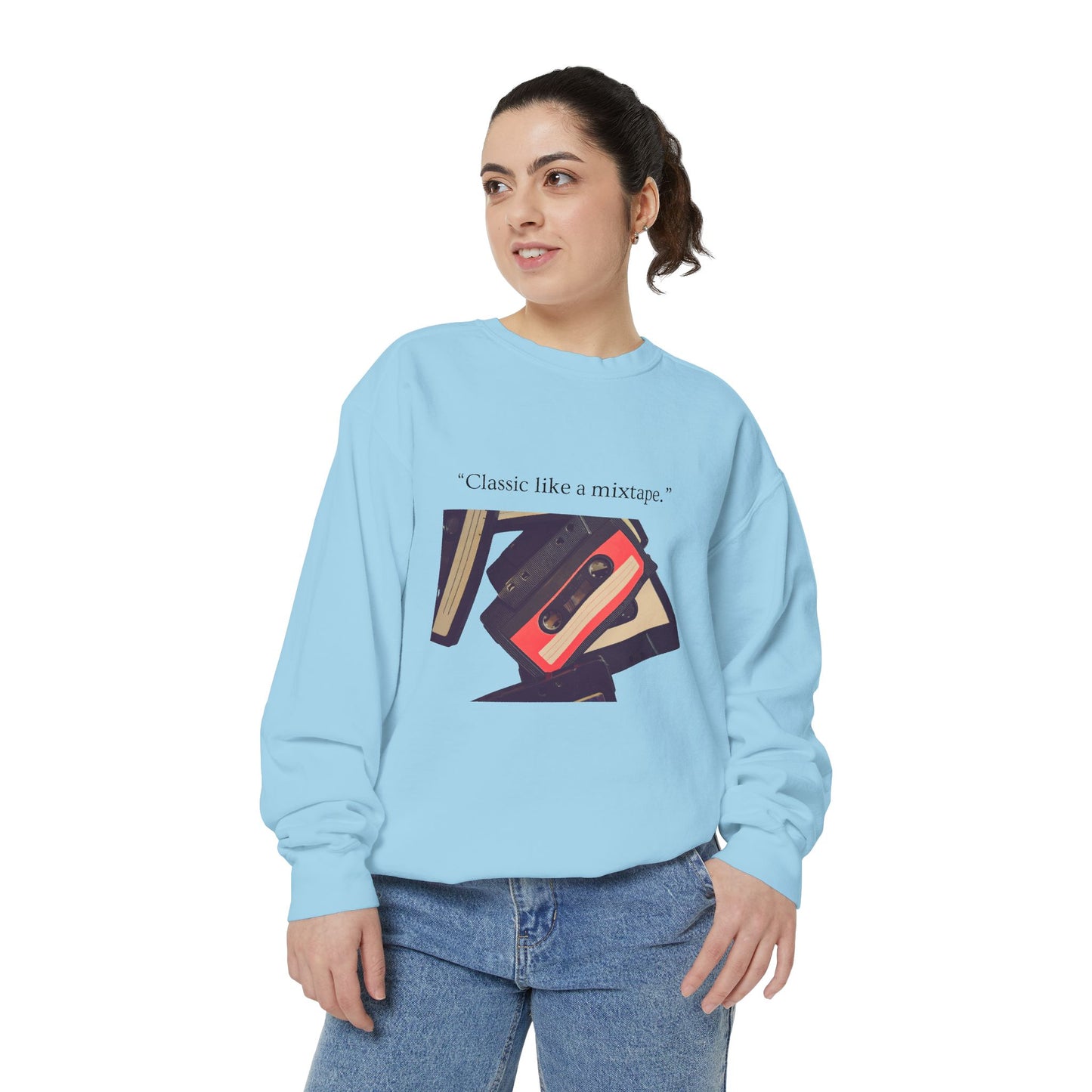 Cassette Mixtape Sweatshirt — "Classic like a mixtape." Retro Tape Crewneck