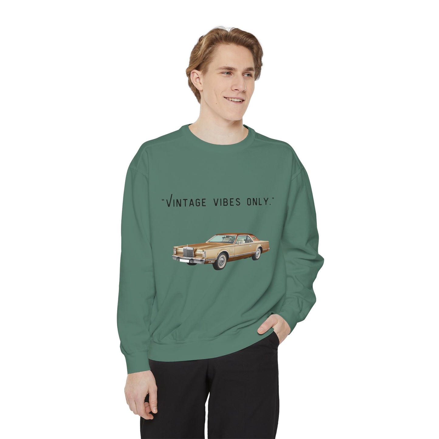 Vintage Vibes Only Retro Classic Car Sweatshirt