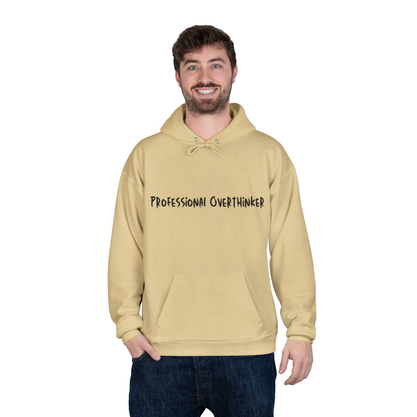 Professional Overthinker Hoodie — Funny Casual Pullover for Thinkers