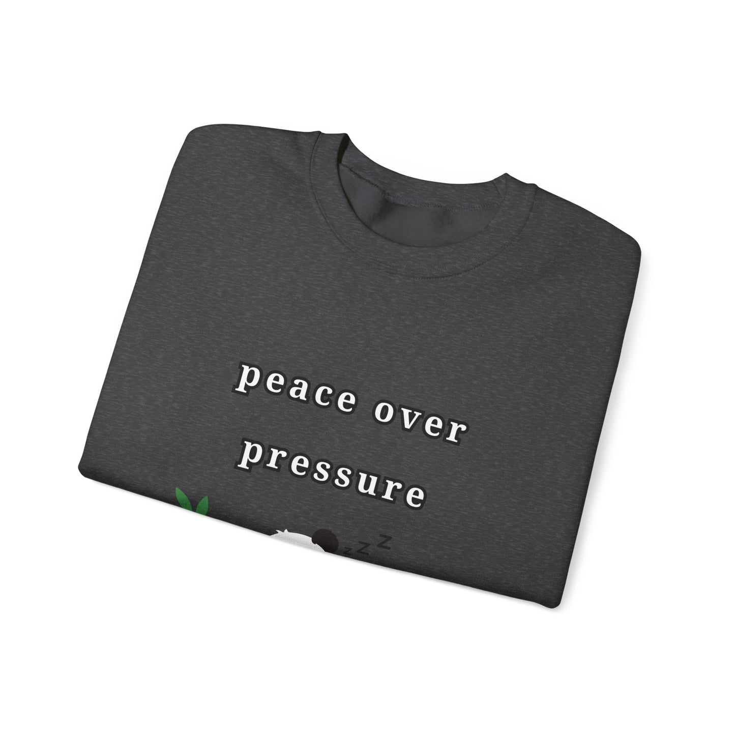 Sudadera de cuello redondo Peace Over Pressure Sleeping Panda
