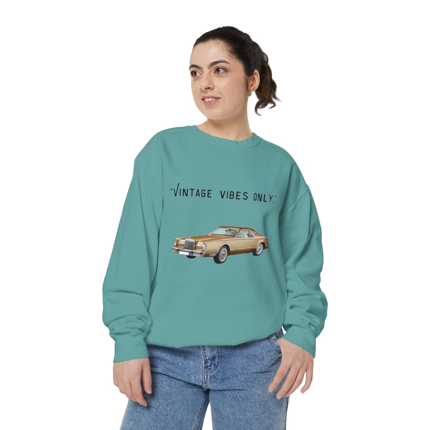 Vintage Vibes Only Retro Classic Car Sweatshirt