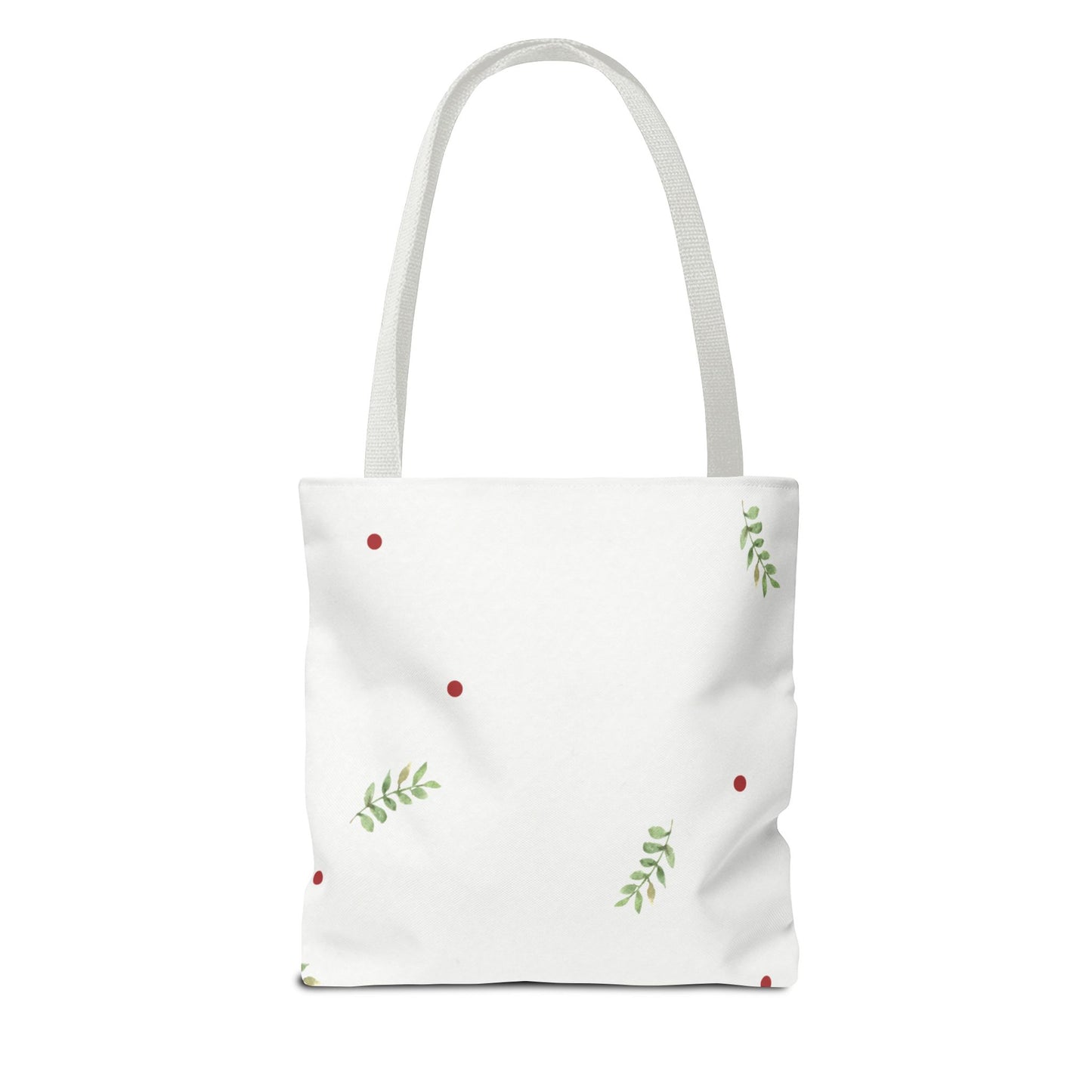 Minimal Holiday Dots Tote Bag — Festive Polka Dot Holiday Shopper