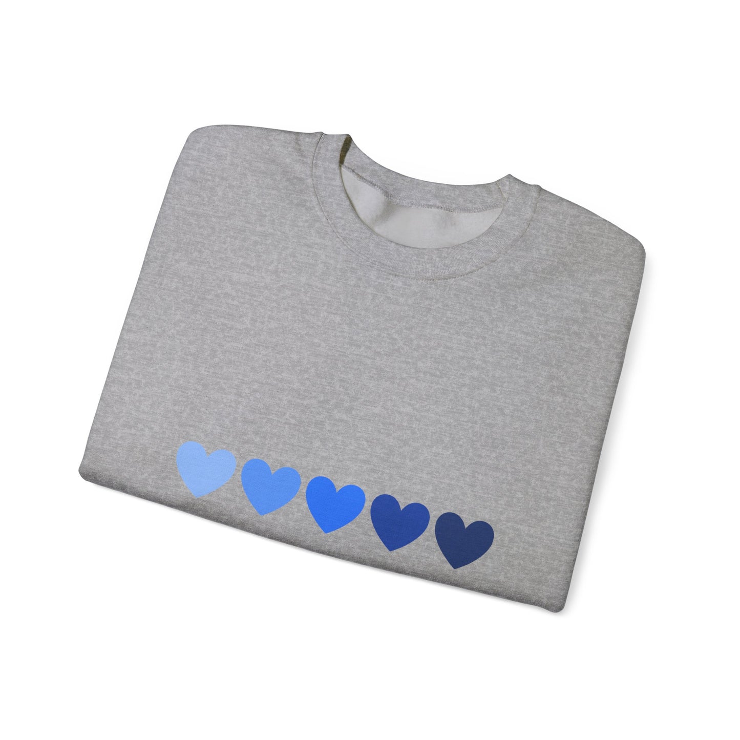 Sudadera de cuello redondo con gráfico de corazón azul «Entering My Soft Era»