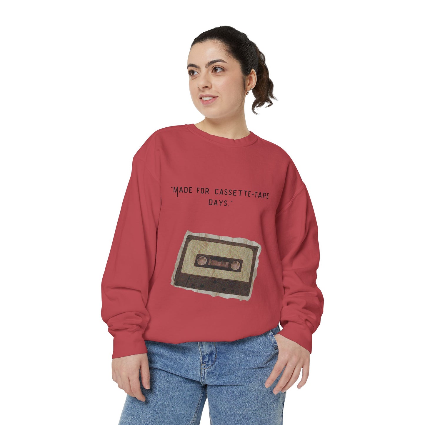 Vintage Cassette Sweatshirt — “Made for Cassette‑Tape Days” Retro Music Crewneck
