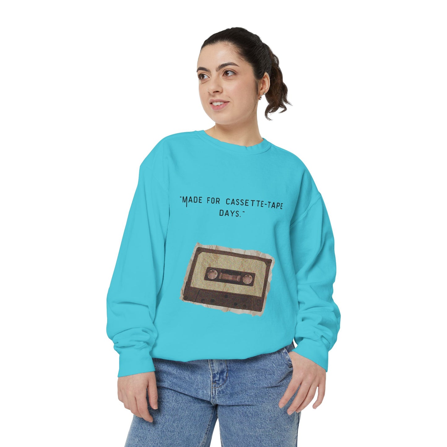 Vintage Cassette Sweatshirt — “Made for Cassette‑Tape Days” Retro Music Crewneck