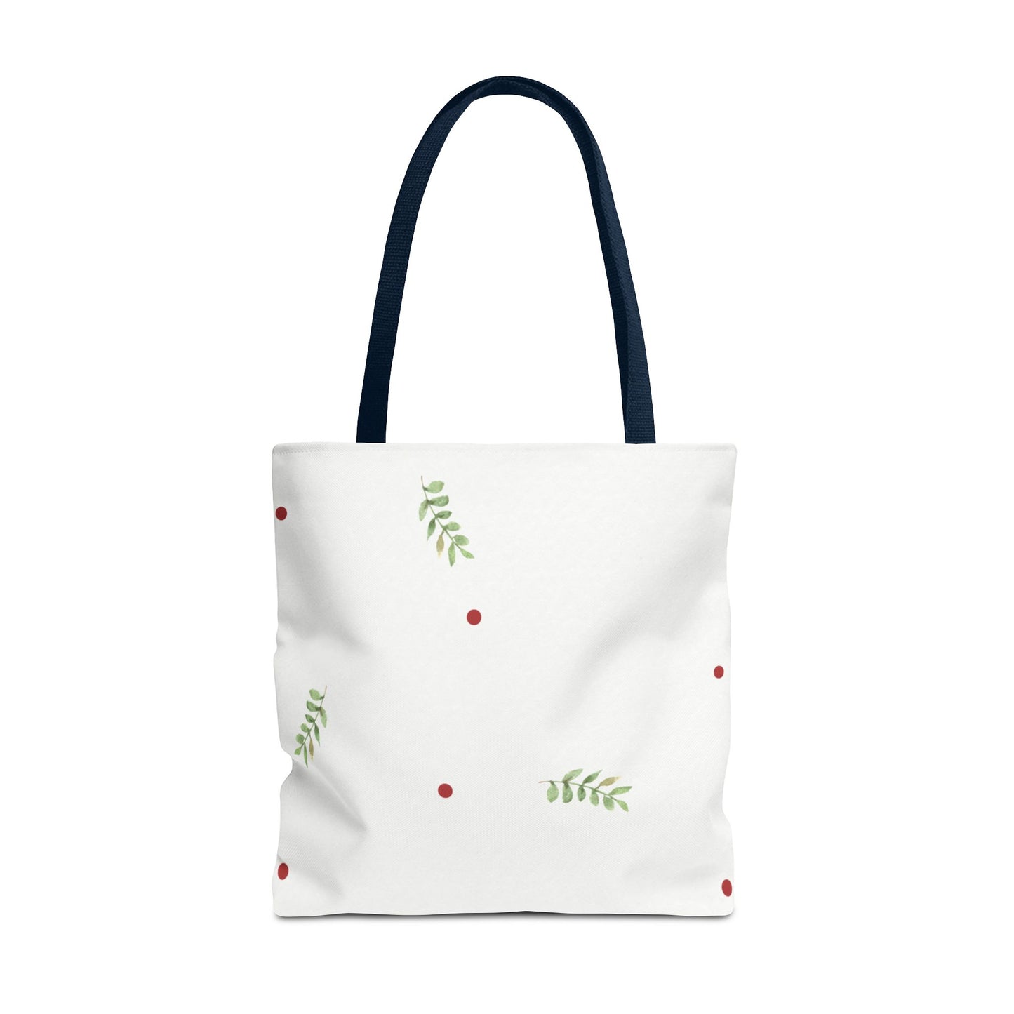 Minimal Holiday Dots Tote Bag — Festive Polka Dot Holiday Shopper