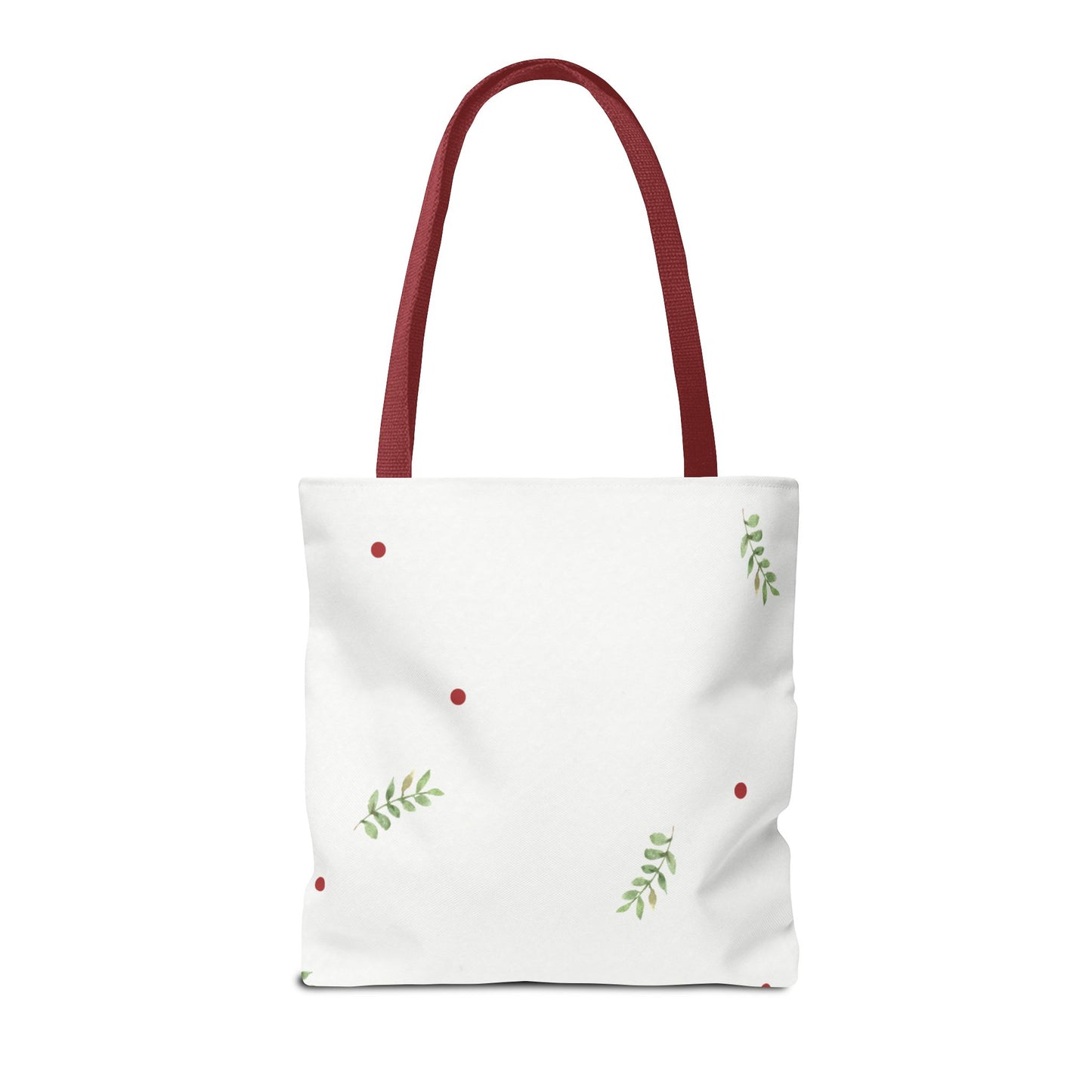 Minimal Holiday Dots Tote Bag — Festive Polka Dot Holiday Shopper
