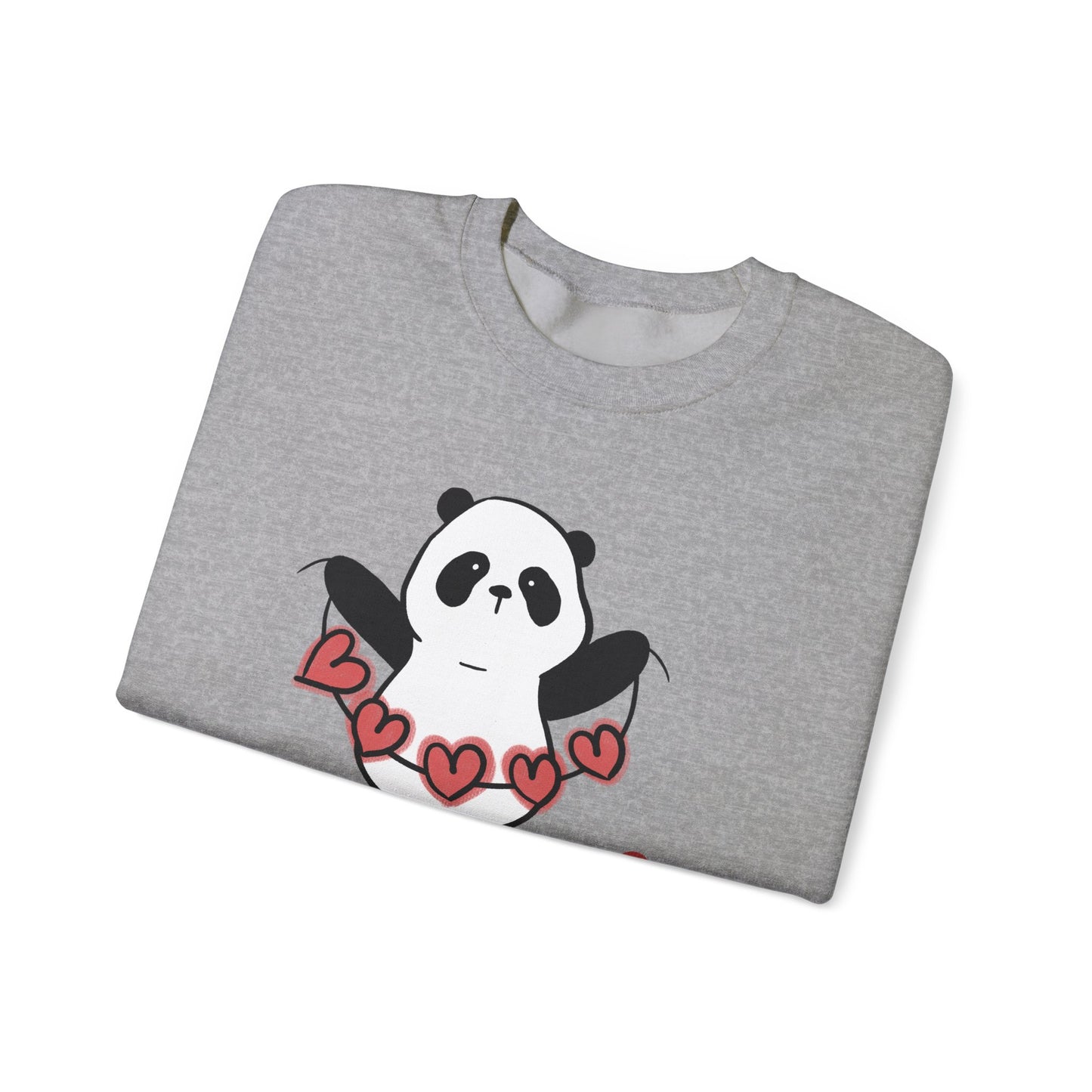 Sudadera de cuello redondo "Held With Care Panda": un regalo acogedor de Año Nuevo