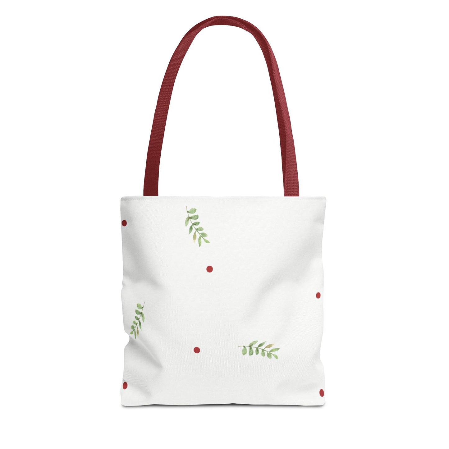 Minimal Holiday Dots Tote Bag — Festive Polka Dot Holiday Shopper