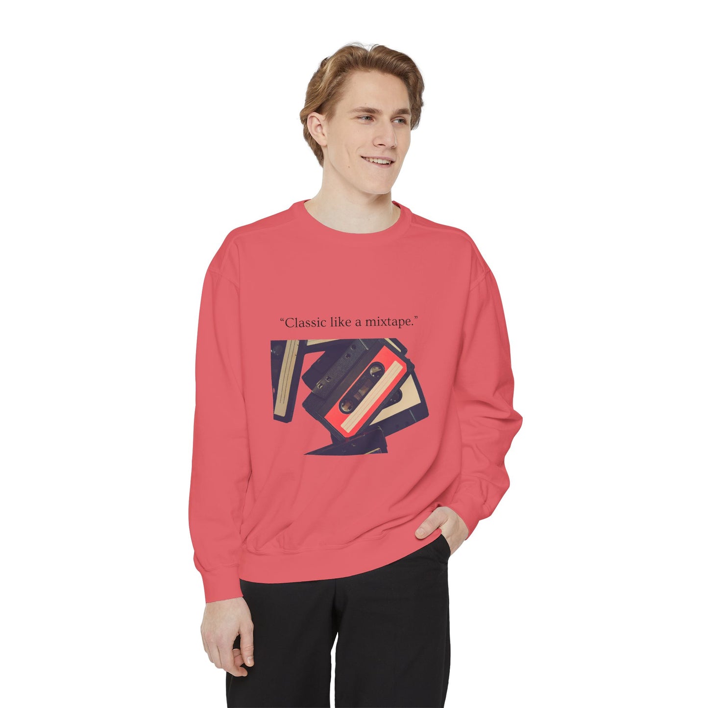 Cassette Mixtape Sweatshirt — "Classic like a mixtape." Retro Tape Crewneck
