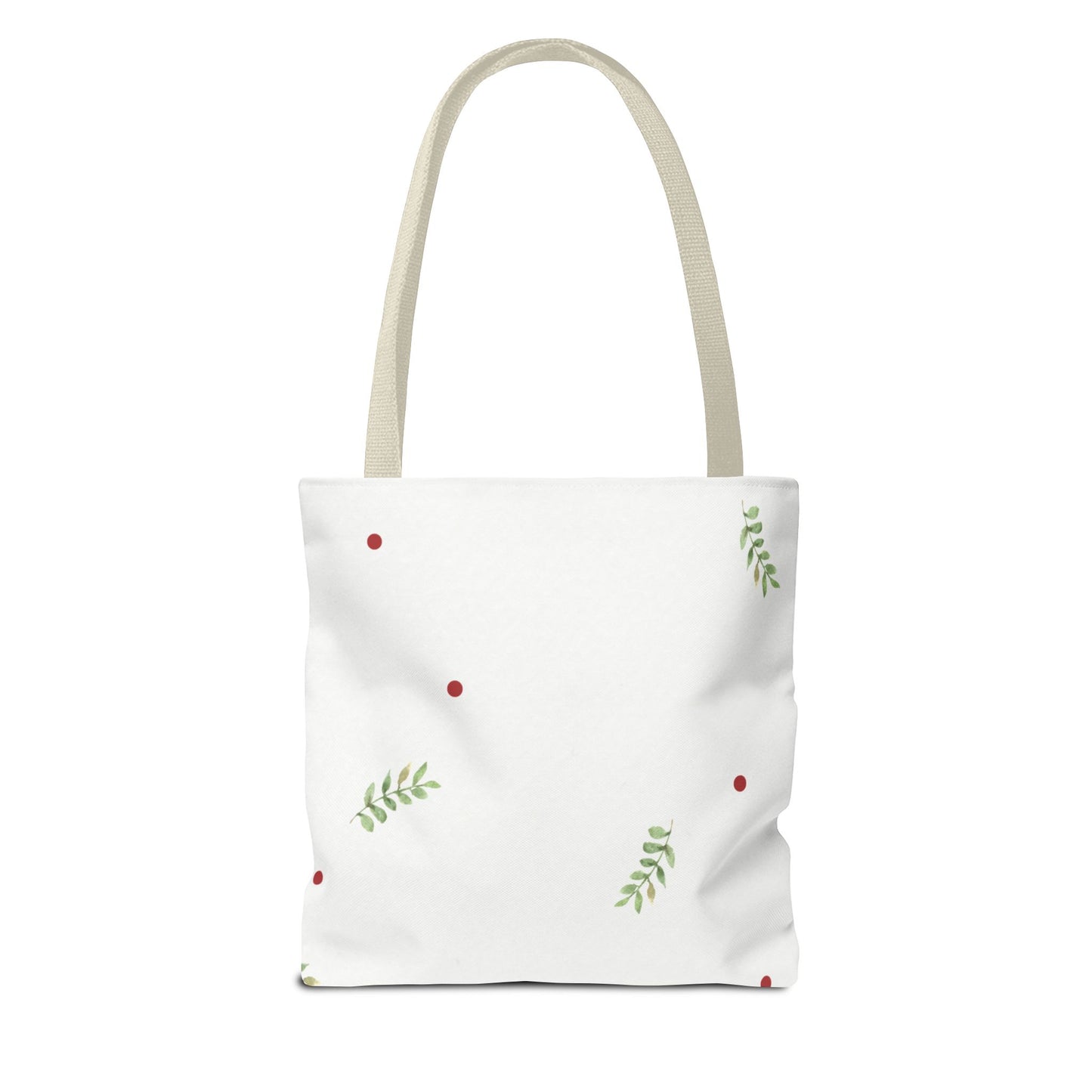 Minimal Holiday Dots Tote Bag — Festive Polka Dot Holiday Shopper
