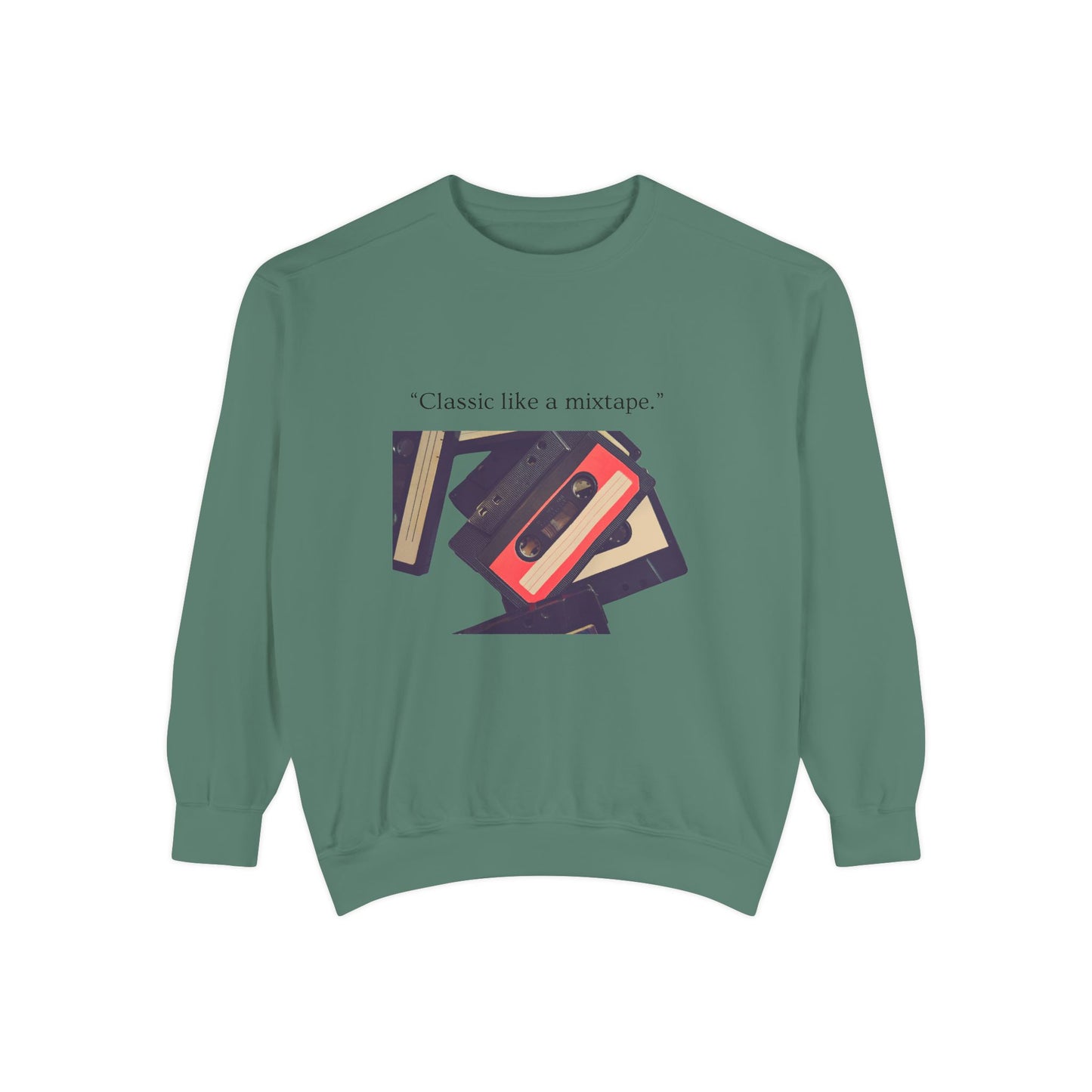 Cassette Mixtape Sweatshirt — "Classic like a mixtape." Retro Tape Crewneck