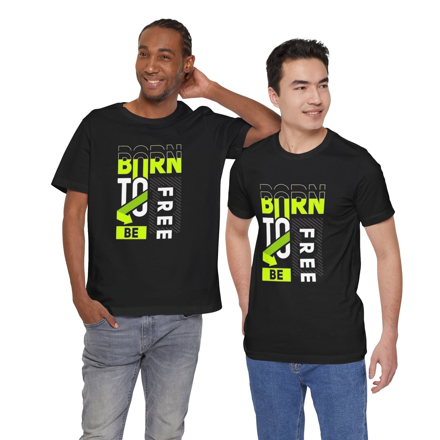 Born To Be Free T‑Shirt — Bold Neon Graphic Tee