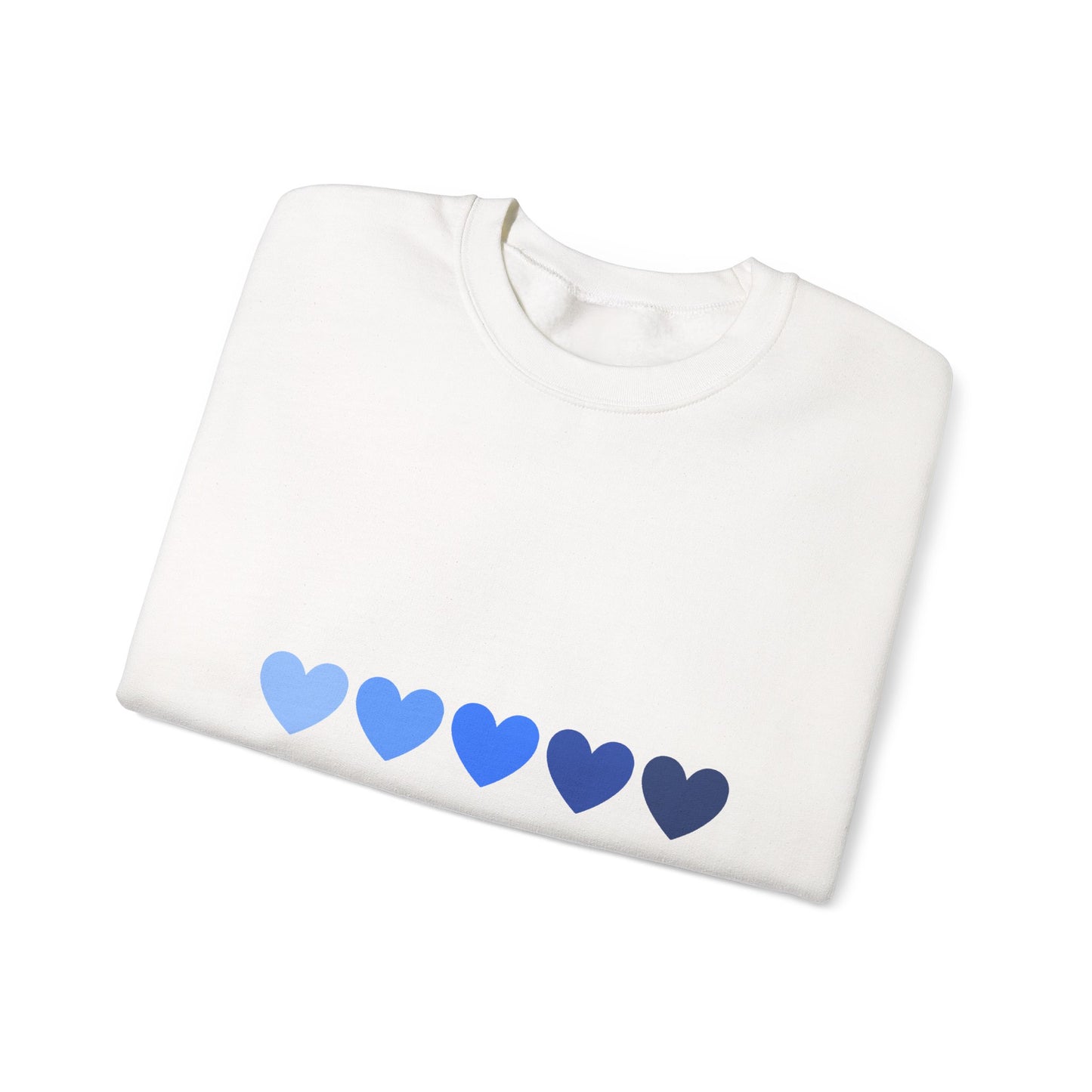 Sudadera de cuello redondo con gráfico de corazón azul «Entering My Soft Era»