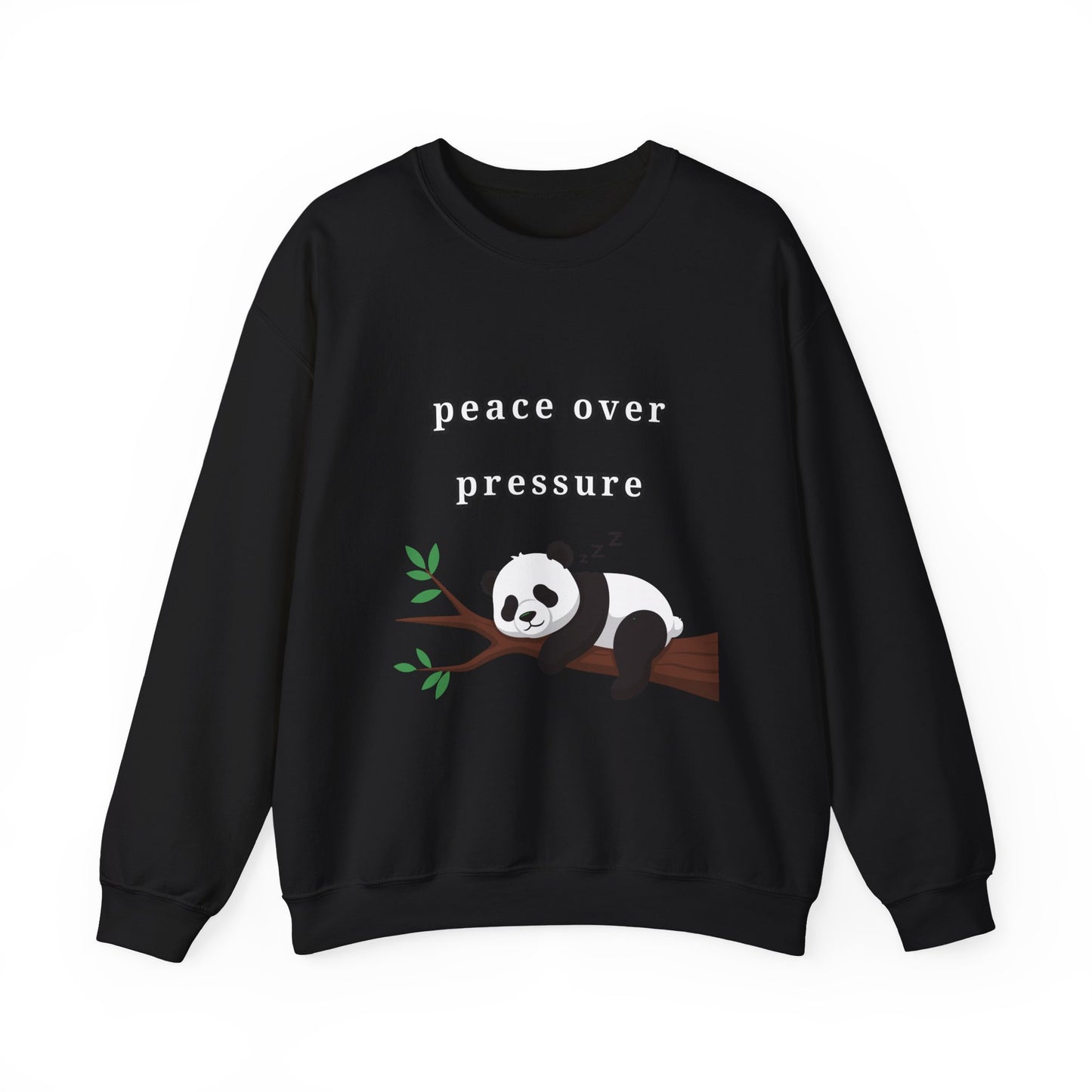 Sudadera de cuello redondo Peace Over Pressure Sleeping Panda