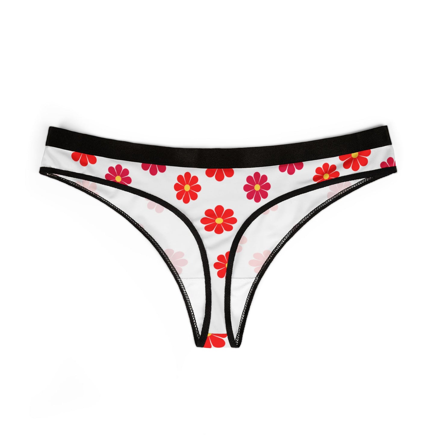 Floral Retro Daisy Thongs — Women's Floral Print Thong Panties