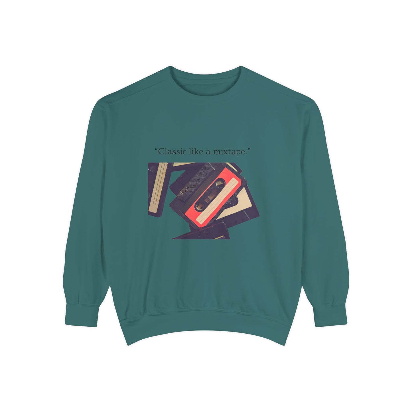 Cassette Mixtape Sweatshirt — "Classic like a mixtape." Retro Tape Crewneck