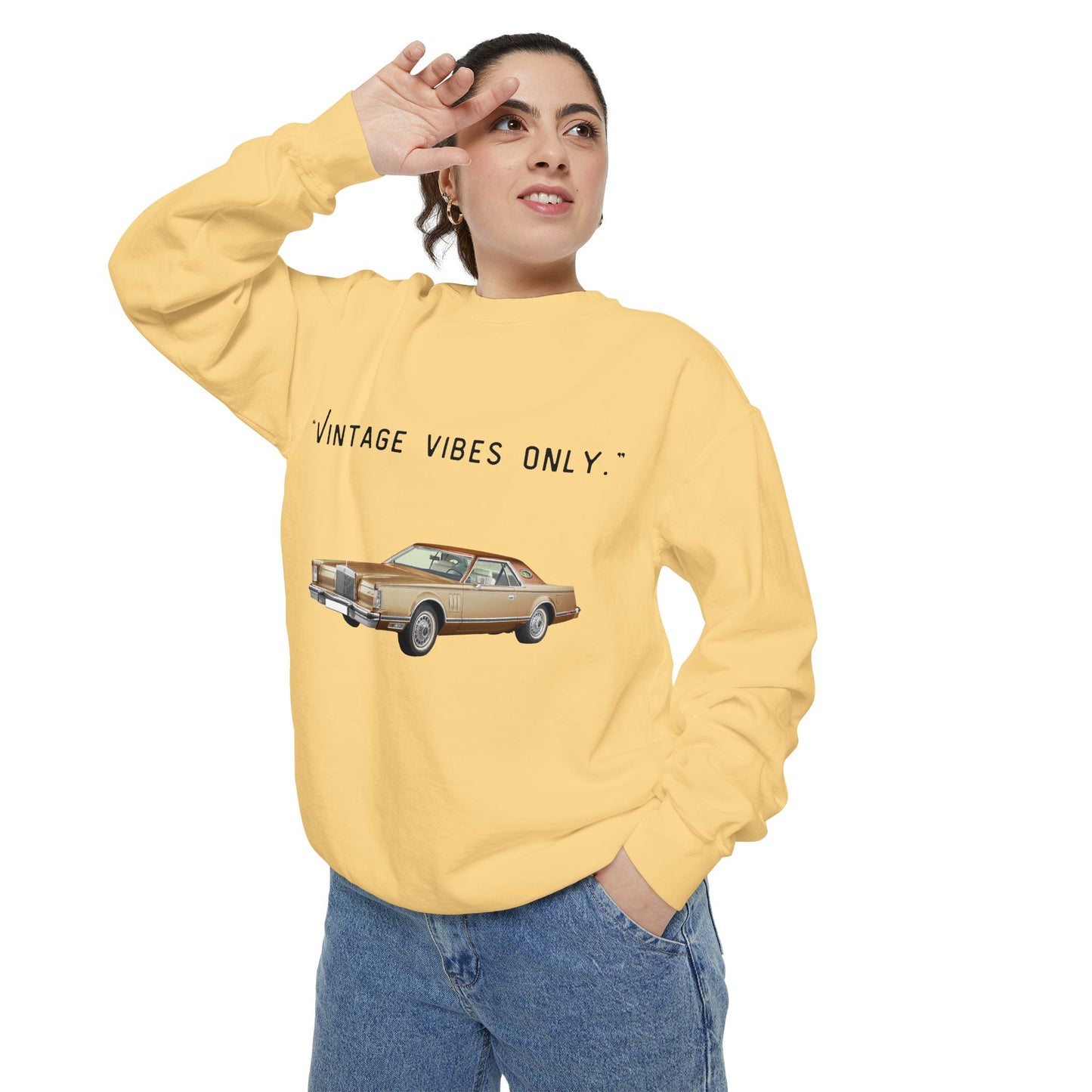 Vintage Vibes Only Retro Classic Car Sweatshirt