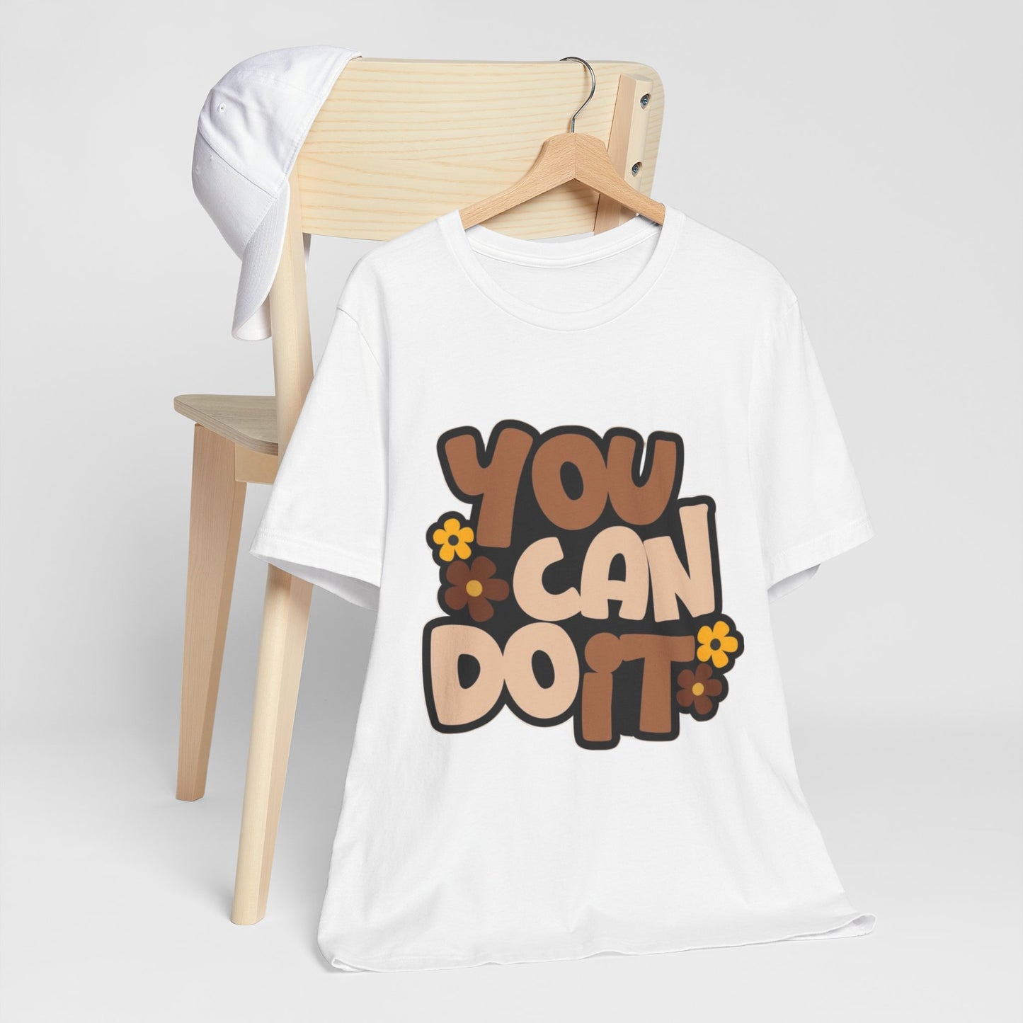 You Can Do It Tee — Retro Floral Motivational T‑Shirt