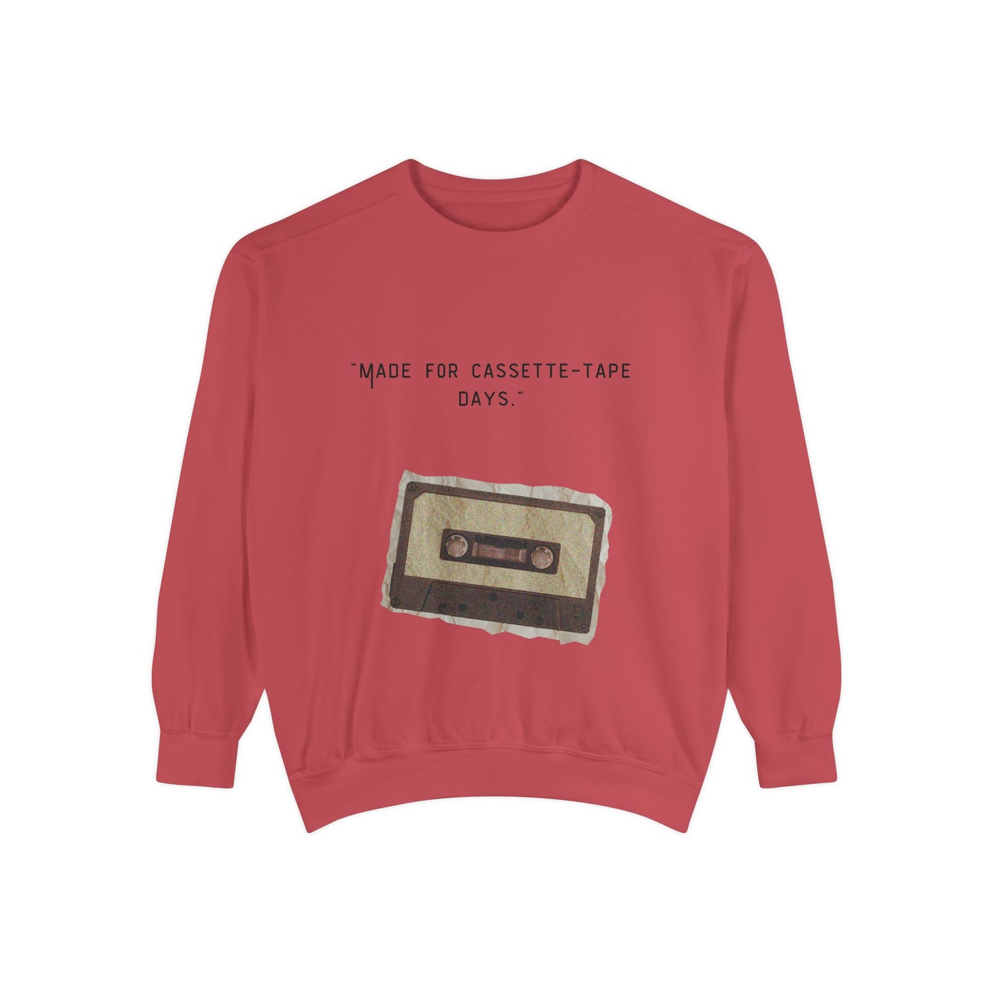 Vintage Cassette Sweatshirt — “Made for Cassette‑Tape Days” Retro Music Crewneck