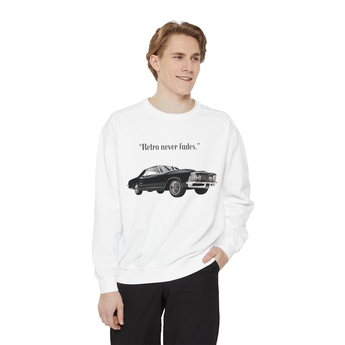 Retro 'Never Fades' Vintage Classic Car Sweatshirt