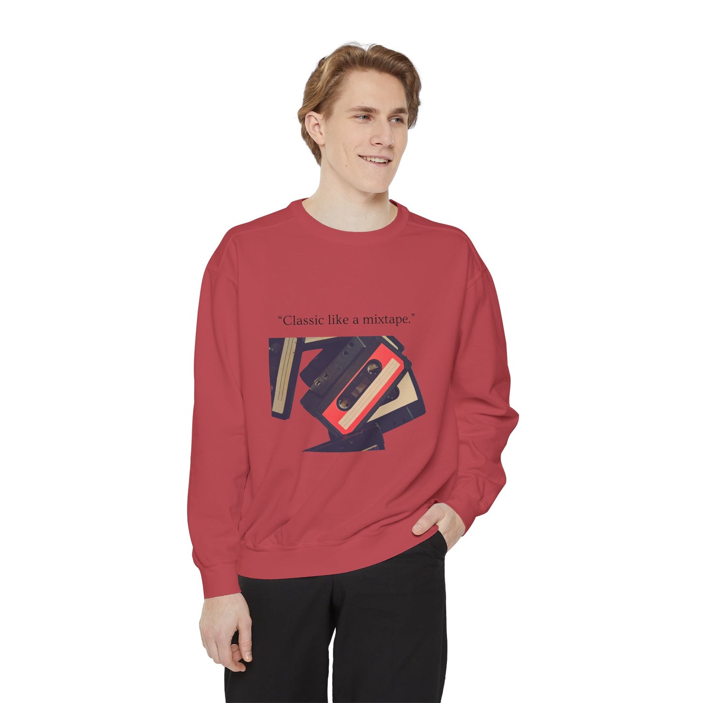 Cassette Mixtape Sweatshirt — "Classic like a mixtape." Retro Tape Crewneck