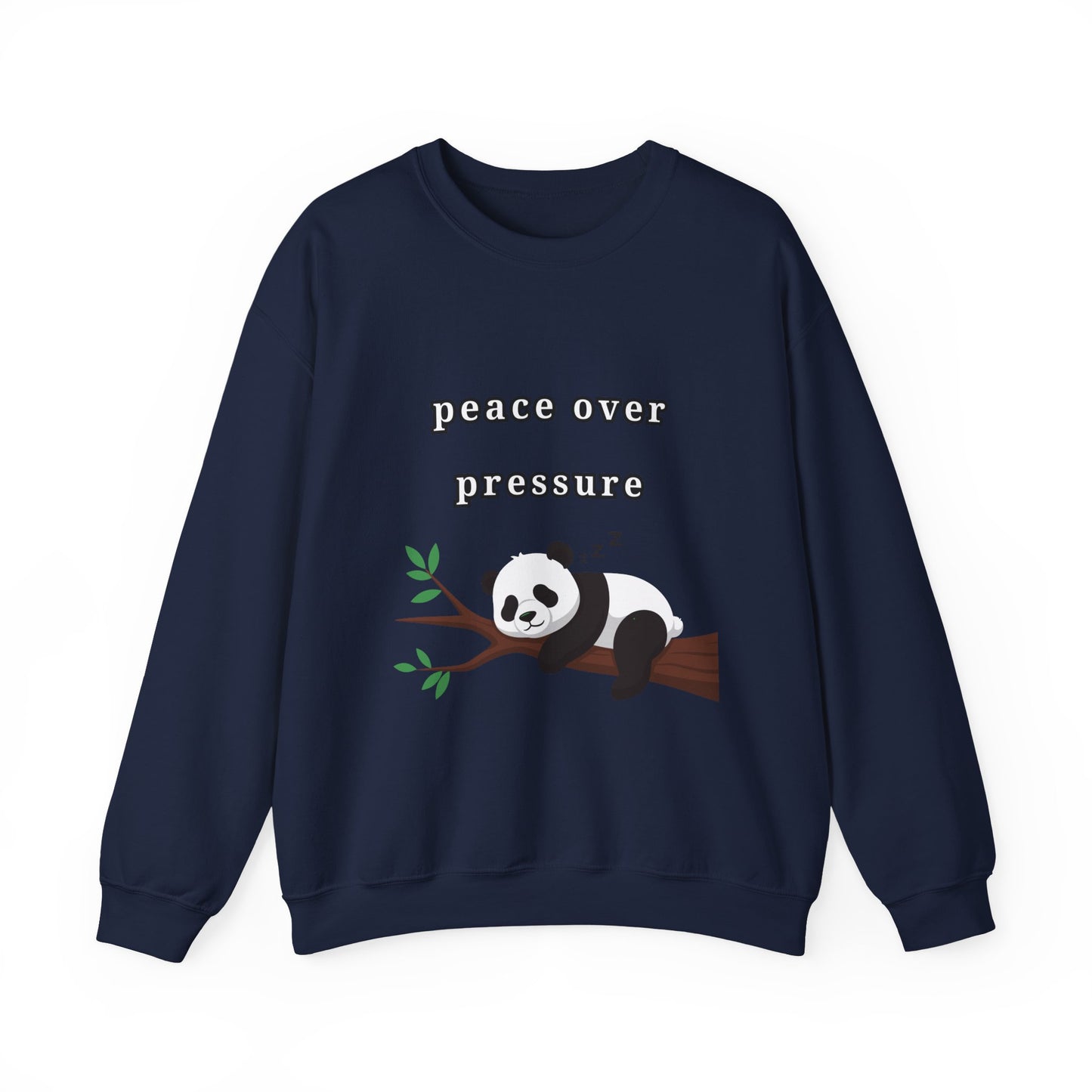 Sudadera de cuello redondo Peace Over Pressure Sleeping Panda