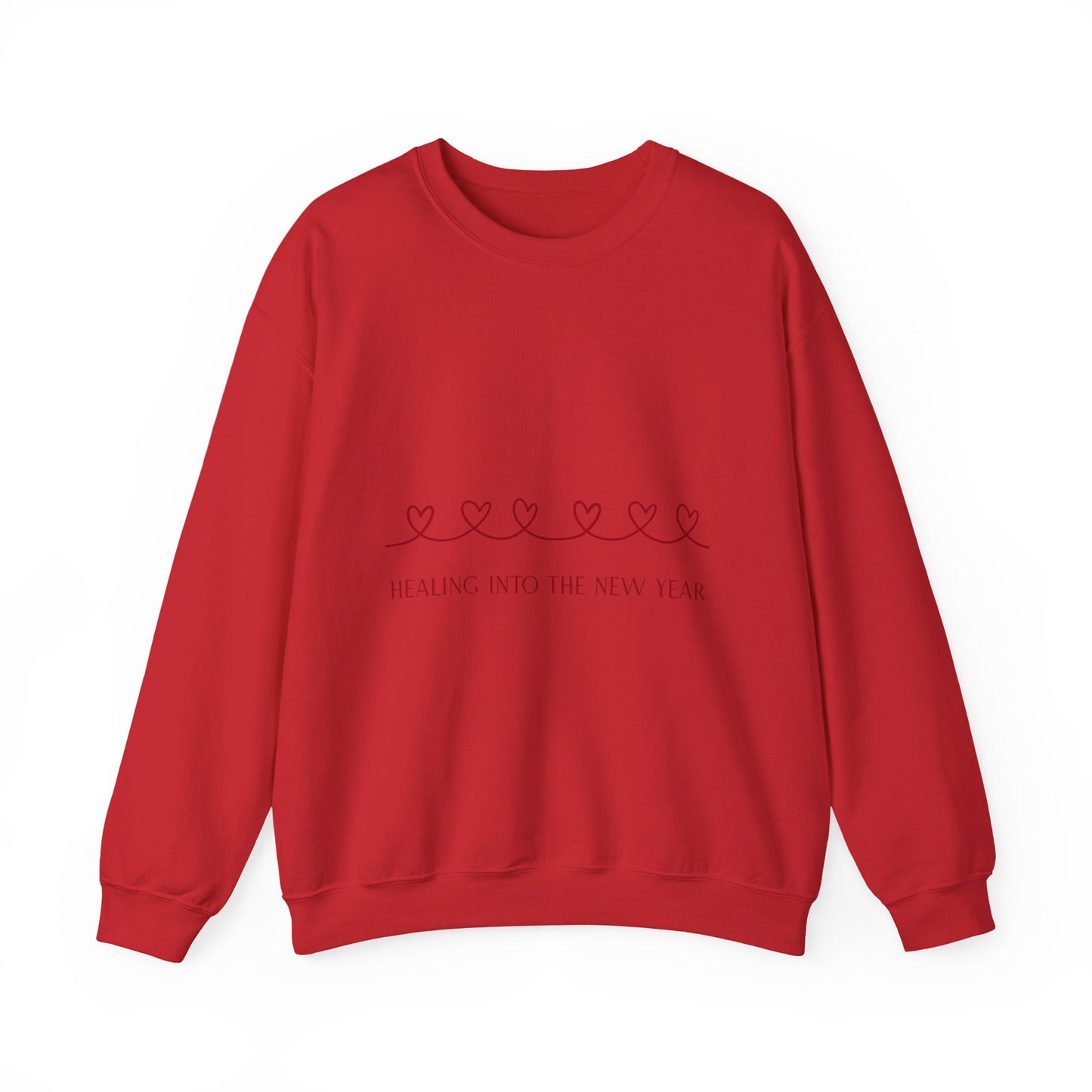 Sudadera Healing Into The New Year — Cuello redondo minimalista Heartline