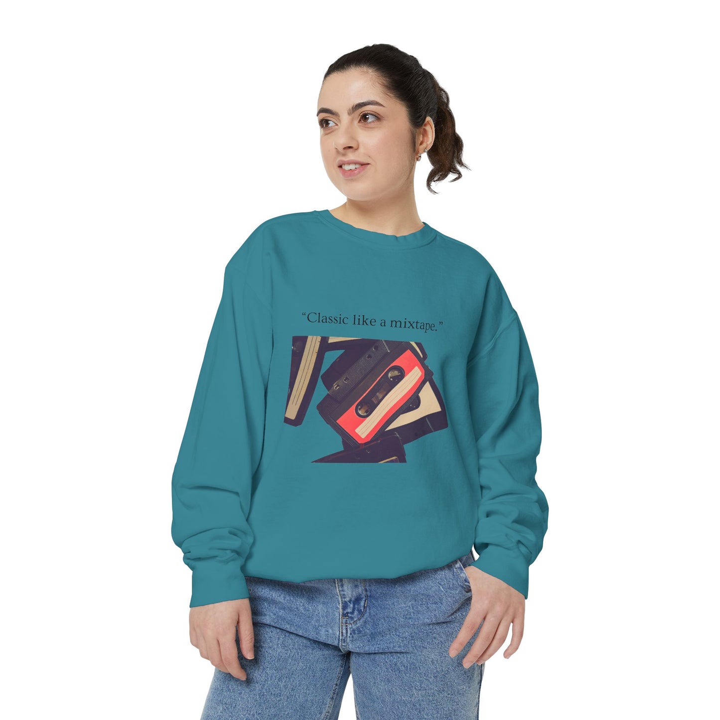 Cassette Mixtape Sweatshirt — "Classic like a mixtape." Retro Tape Crewneck