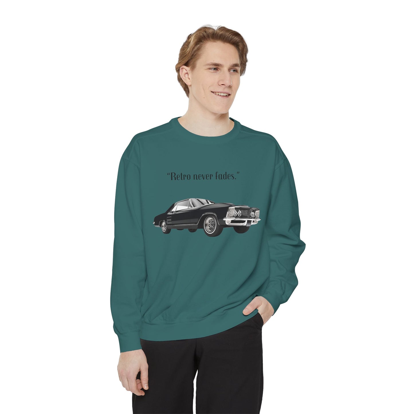 Retro 'Never Fades' Vintage Classic Car Sweatshirt