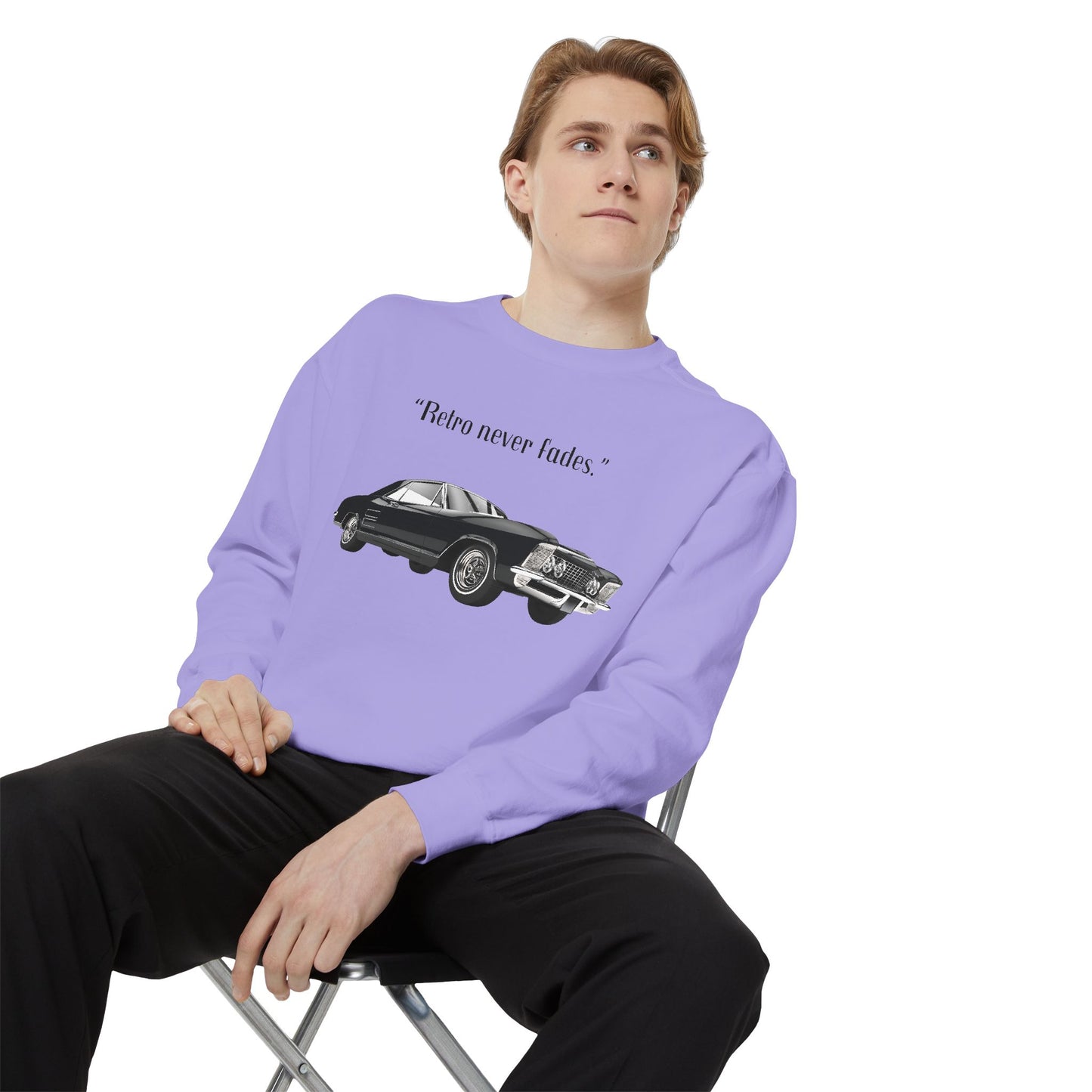 Retro 'Never Fades' Vintage Classic Car Sweatshirt