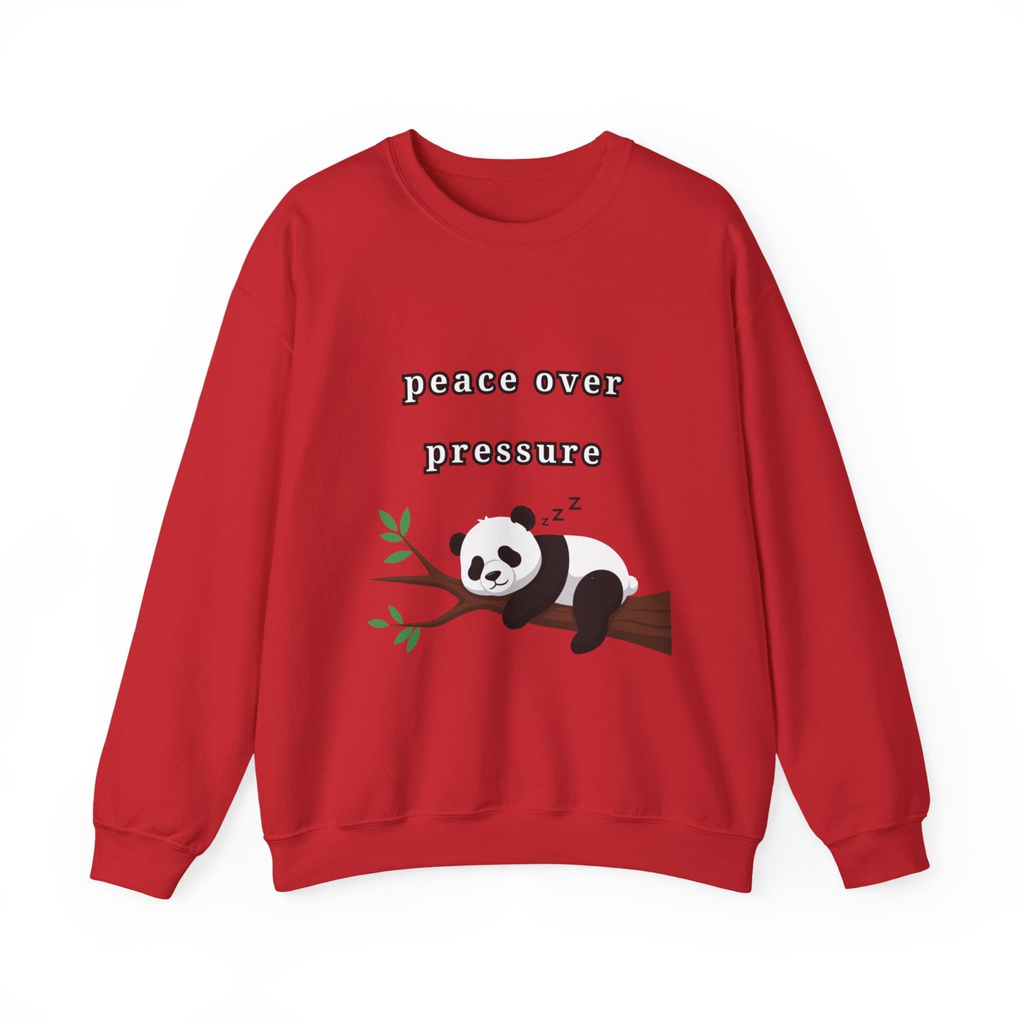 Sudadera de cuello redondo Peace Over Pressure Sleeping Panda