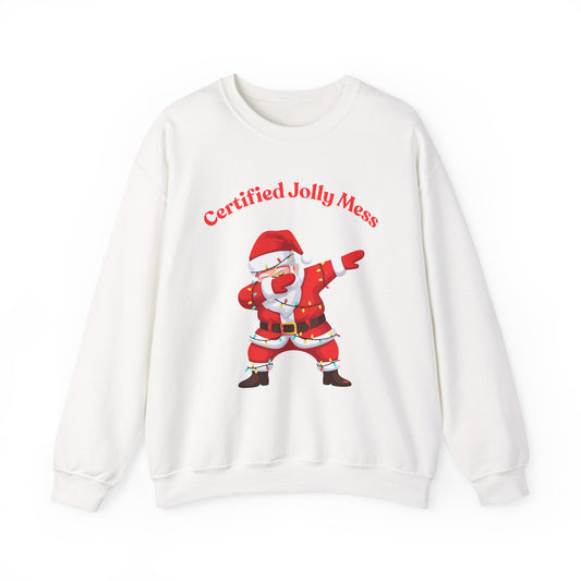 Sudadera Jolly Mess certificada — Dabbing Santa Christmas Crewneck
