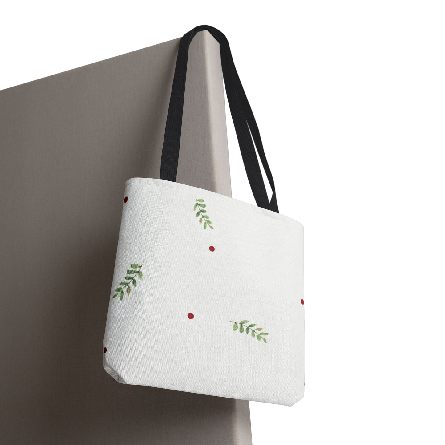 Minimal Holiday Dots Tote Bag — Festive Polka Dot Holiday Shopper
