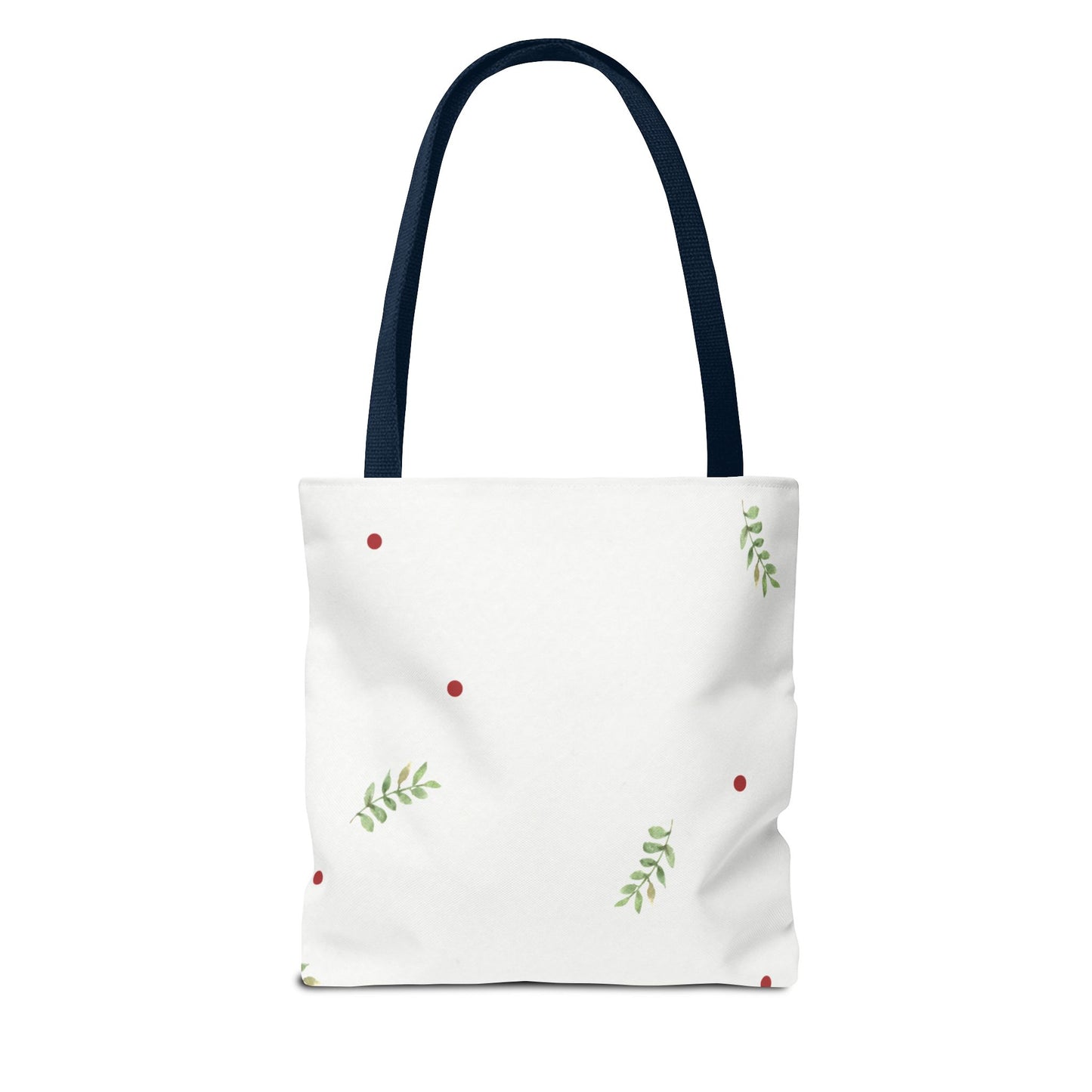 Minimal Holiday Dots Tote Bag — Festive Polka Dot Holiday Shopper