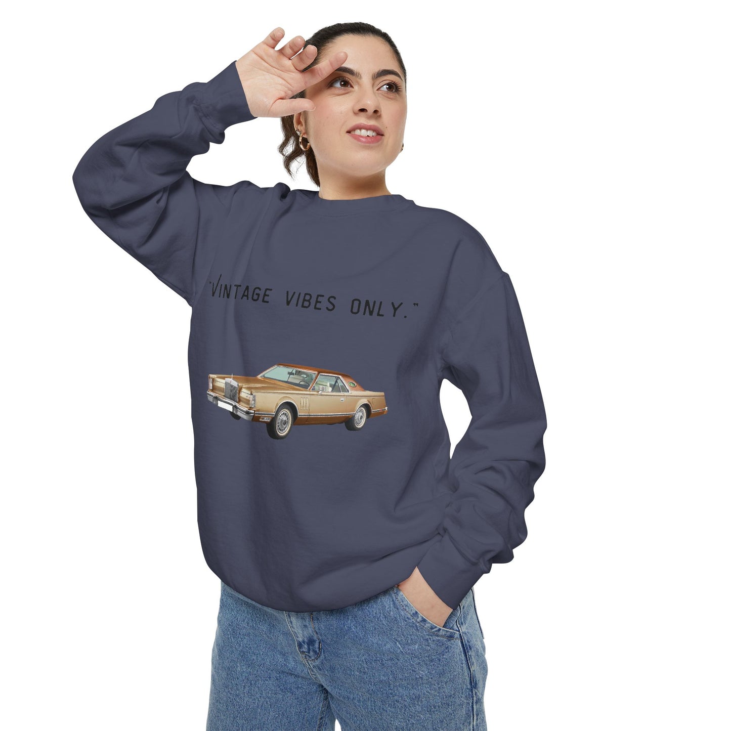 Vintage Vibes Only Retro Classic Car Sweatshirt