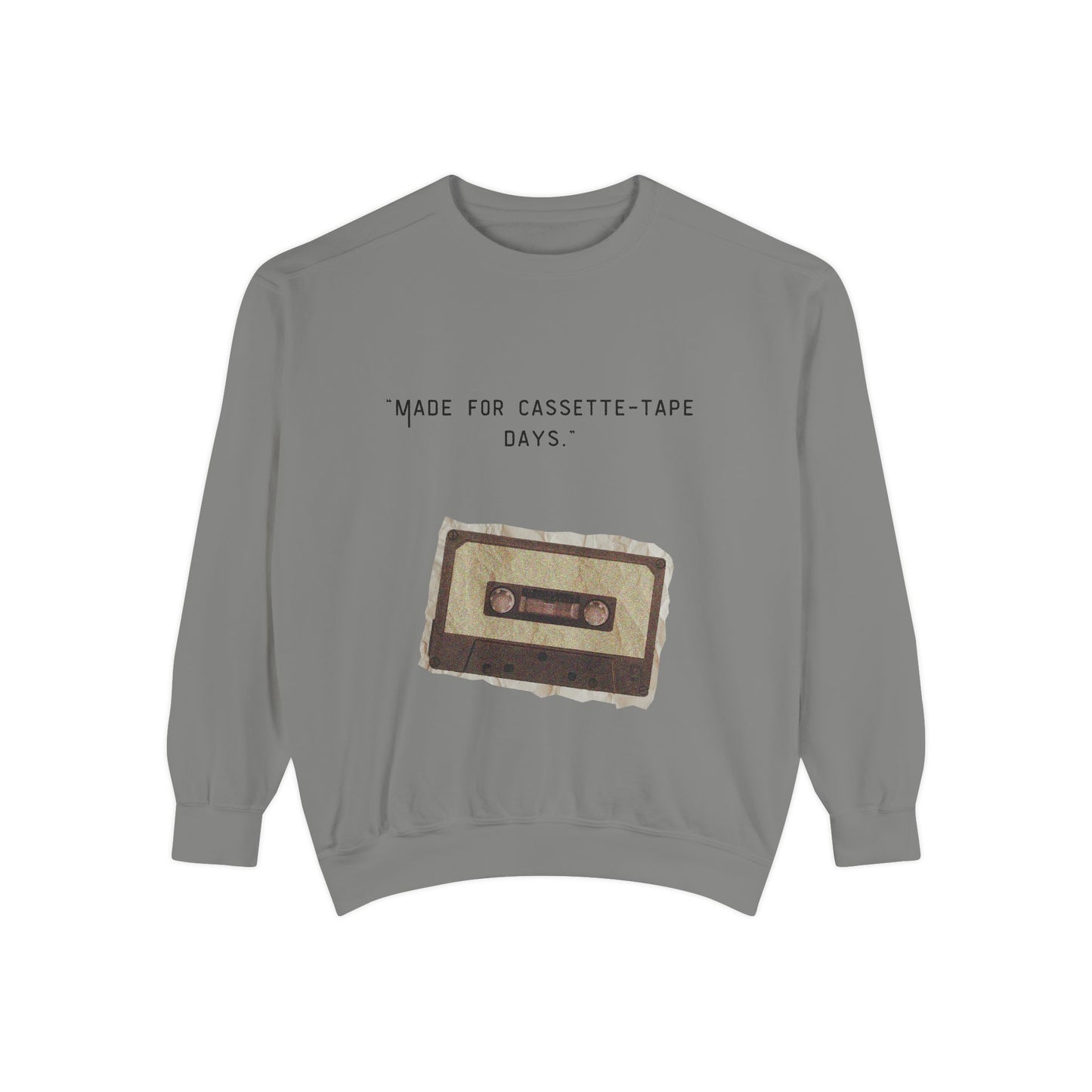 Vintage Cassette Sweatshirt — “Made for Cassette‑Tape Days” Retro Music Crewneck