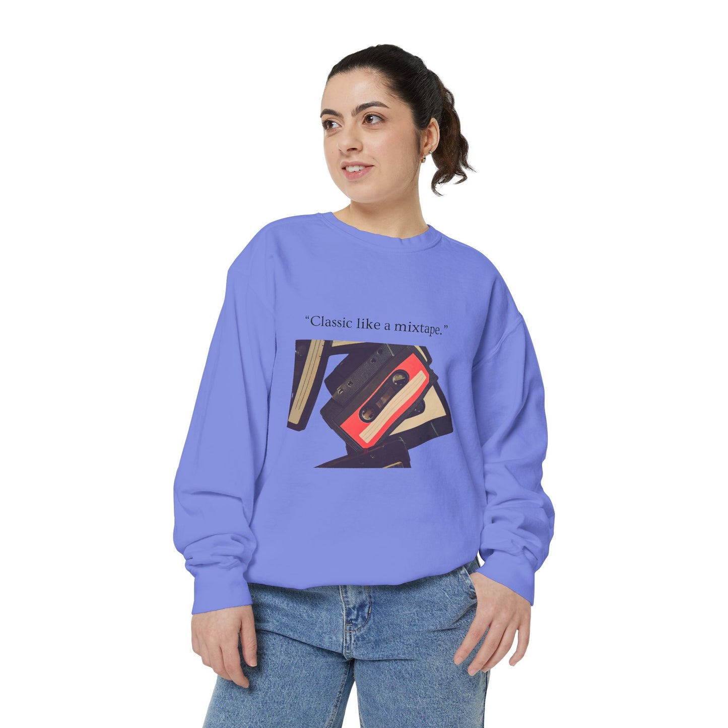 Cassette Mixtape Sweatshirt — "Classic like a mixtape." Retro Tape Crewneck