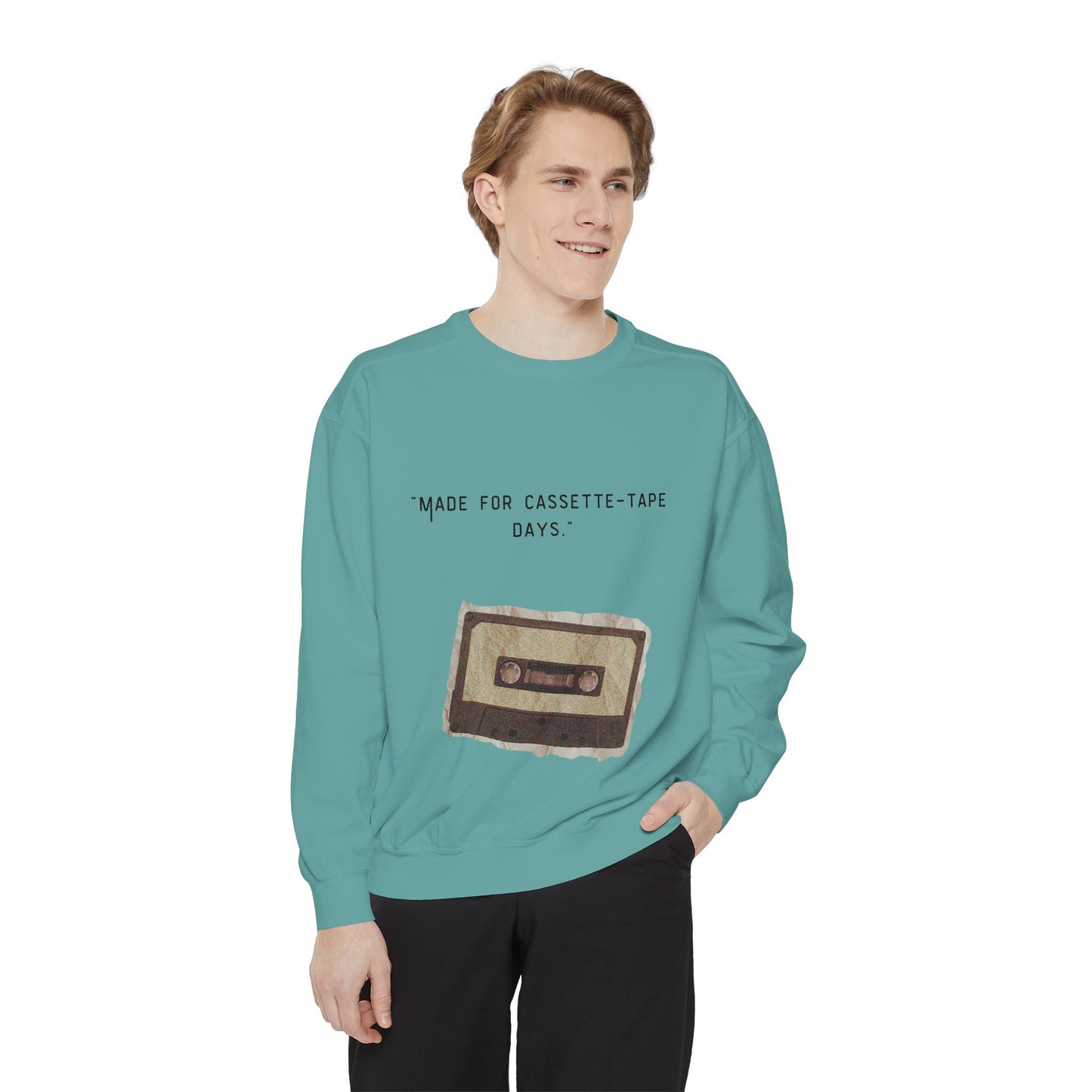 Vintage Cassette Sweatshirt — “Made for Cassette‑Tape Days” Retro Music Crewneck