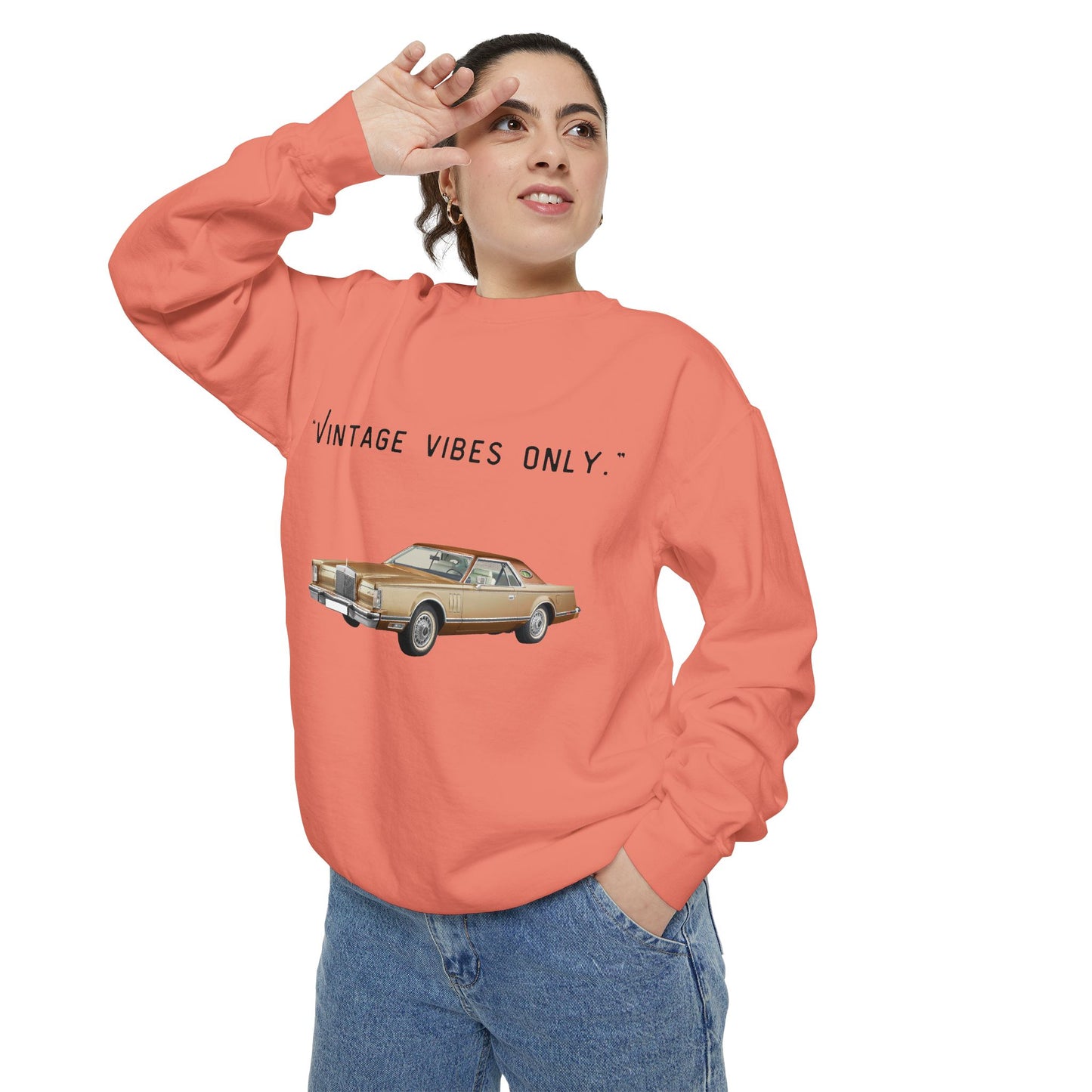 Vintage Vibes Only Retro Classic Car Sweatshirt