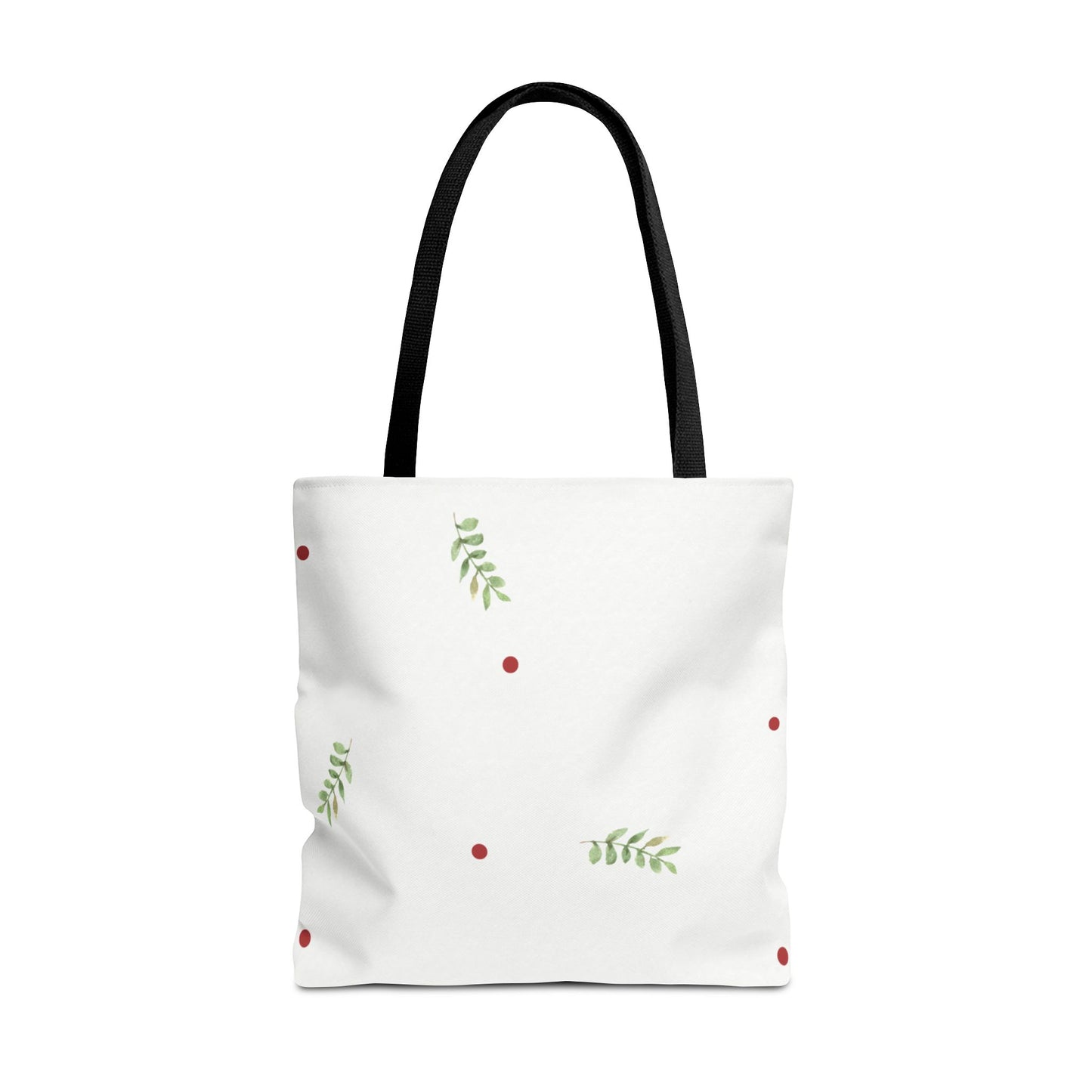 Minimal Holiday Dots Tote Bag — Festive Polka Dot Holiday Shopper