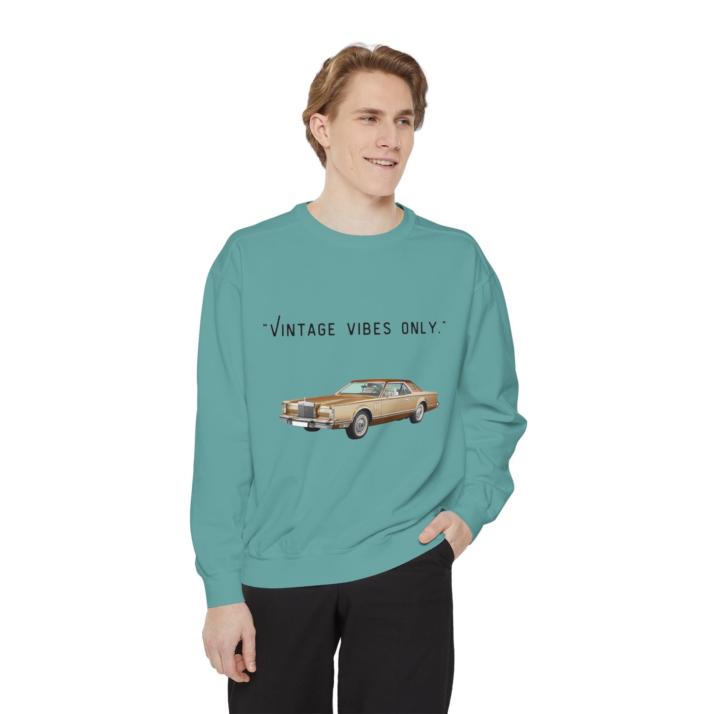 Vintage Vibes Only Retro Classic Car Sweatshirt